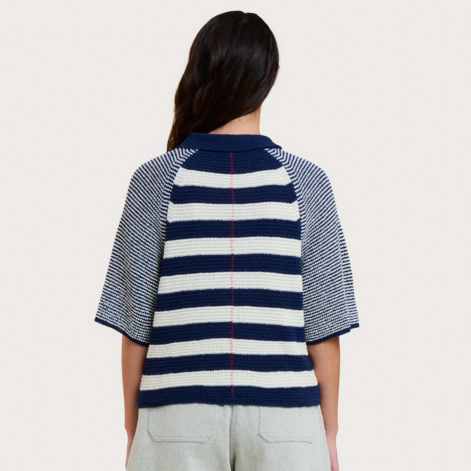 Flavia Spuma Jumper navy stripes - Image 2