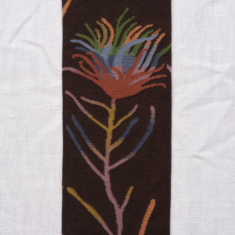 Fleur marron-foncé Knee Socks BO901 - Image 3