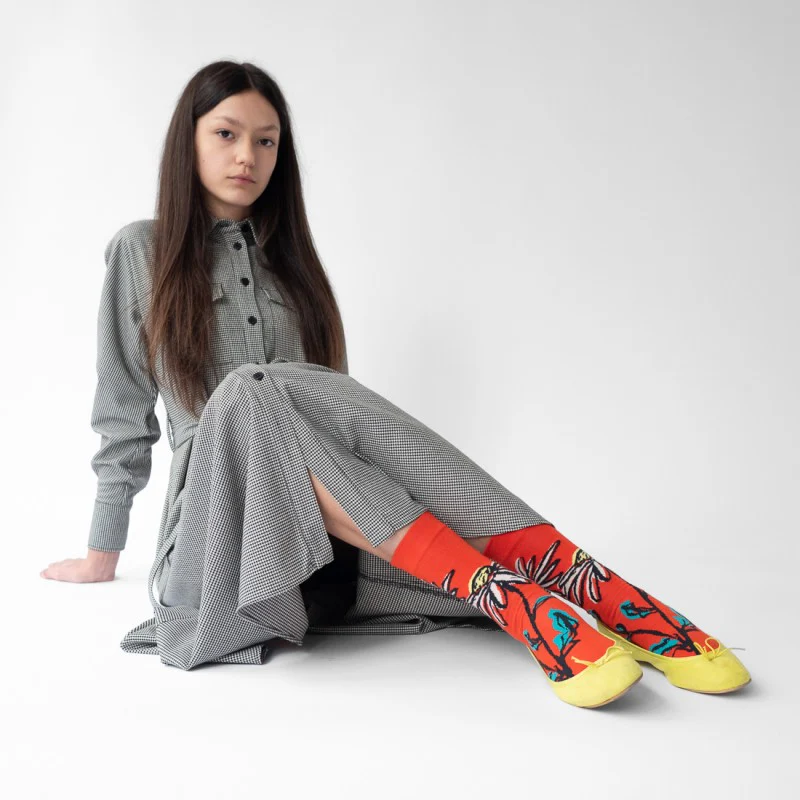 Fleur Vermillon Socks FC301 - Image 3