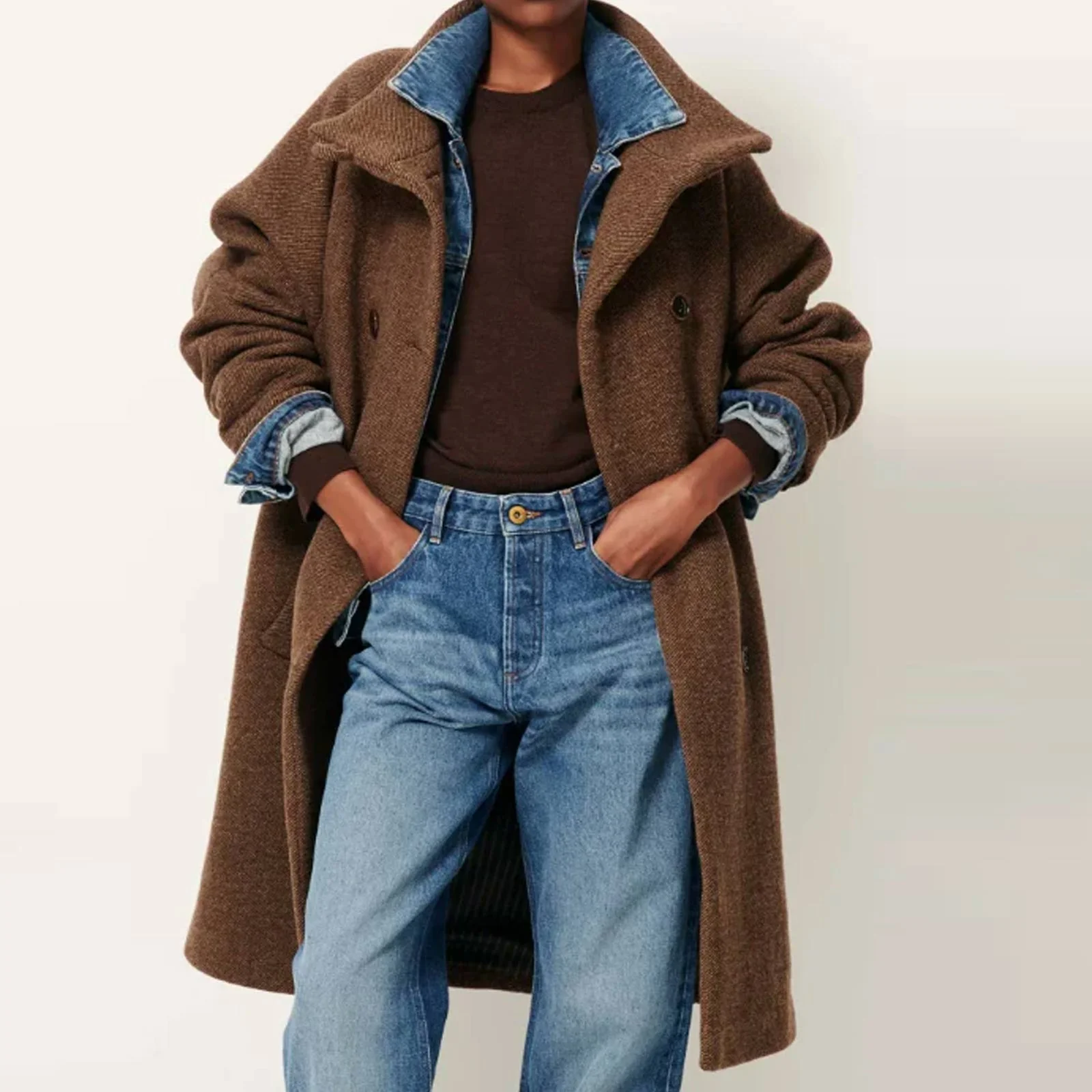 Floral BLVD Long Coat warm stone - Image 2