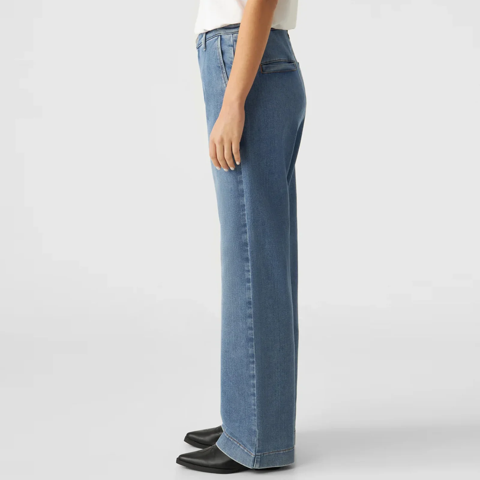 Glow Flared Denim Chino medium blue - Image 3