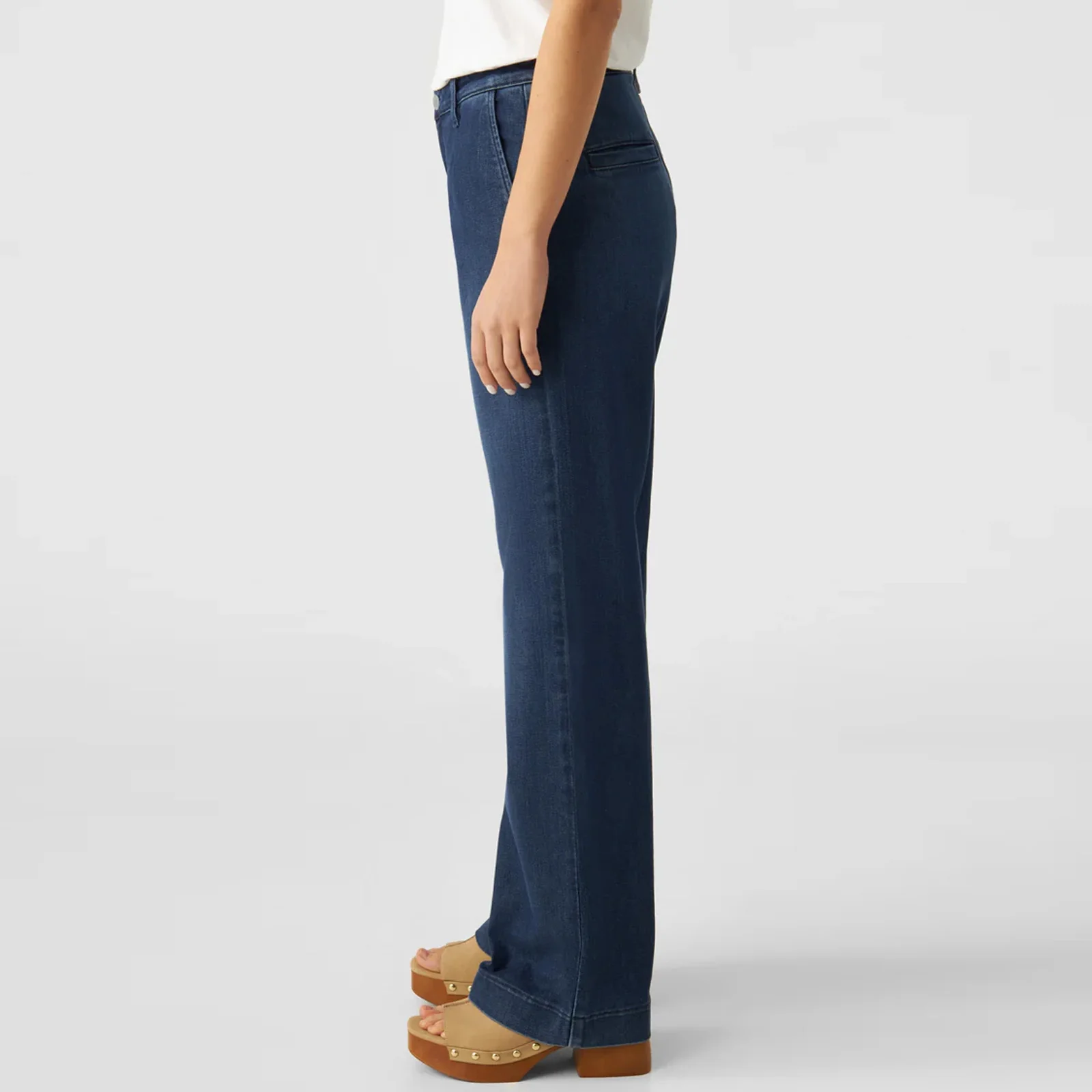 Glow Flared Recyceled Denim Chino dark blue - Image 3