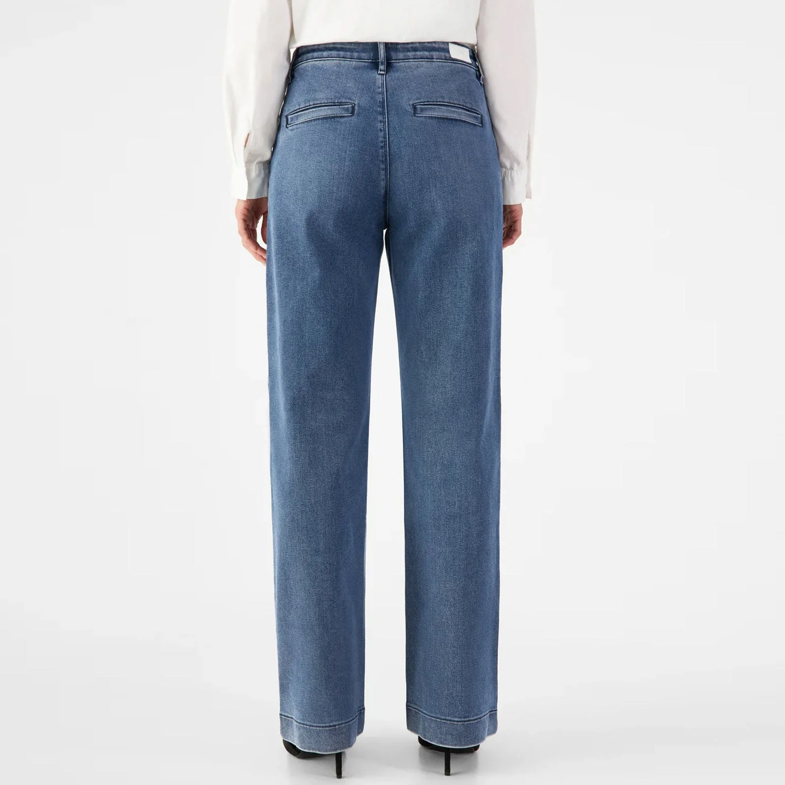 Glow Flared Soft Denim Chino medium blue - Image 2