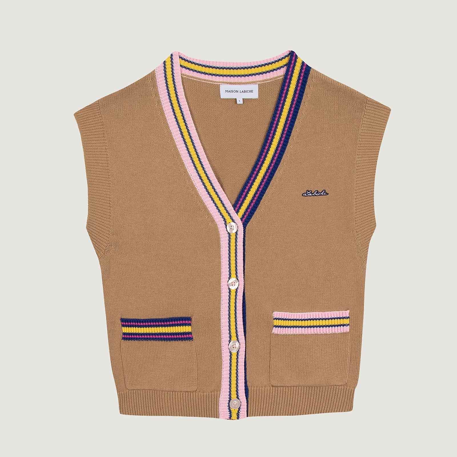 Gossec Labiche Cardigan tan stripes - Image 3
