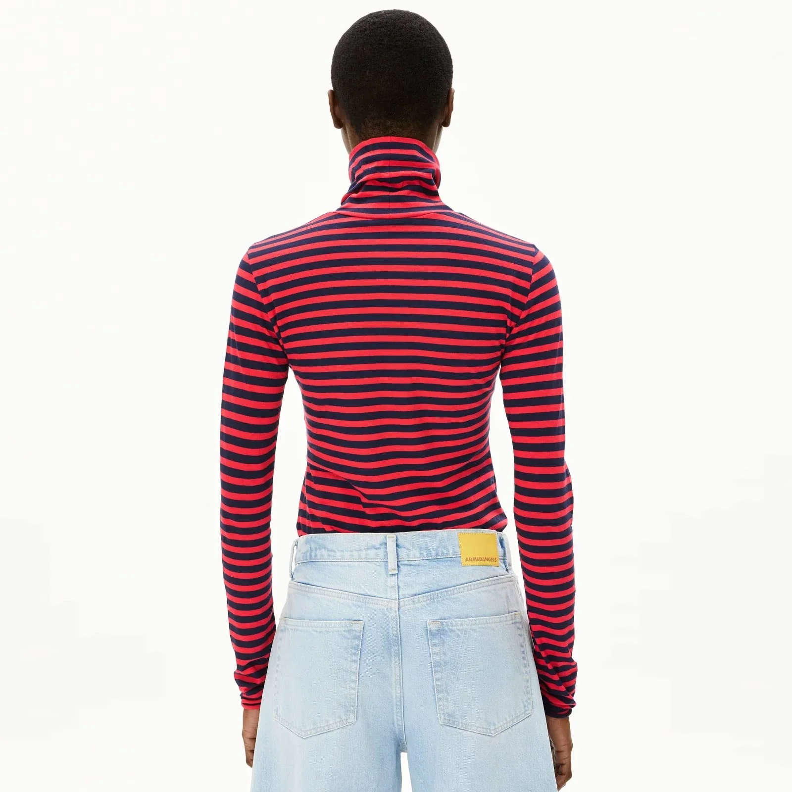 Graziliaa Stripes TN Longsleeve tinted navy/candy apple - Image 2