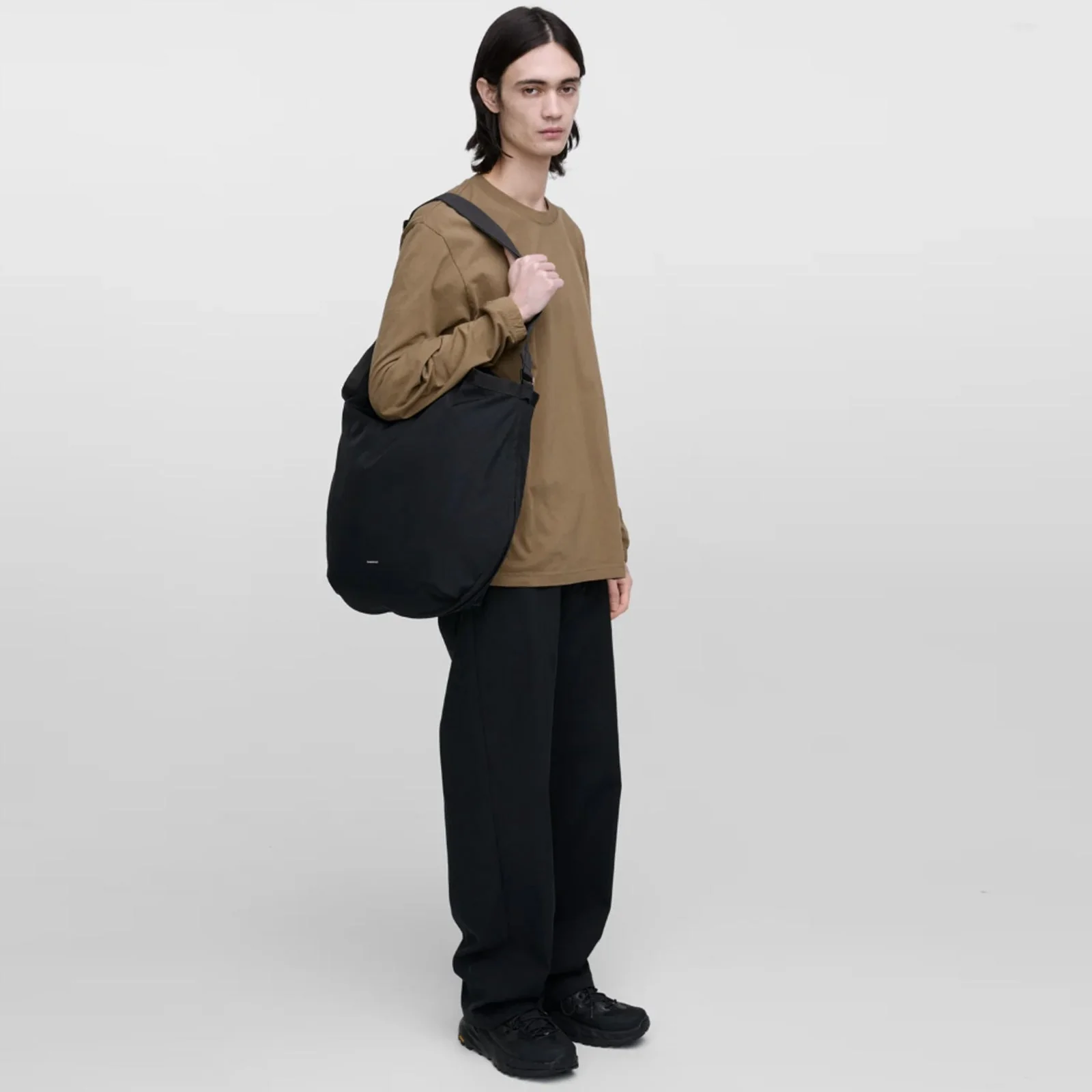 Grid Expandable Tote Bag black - Image 3