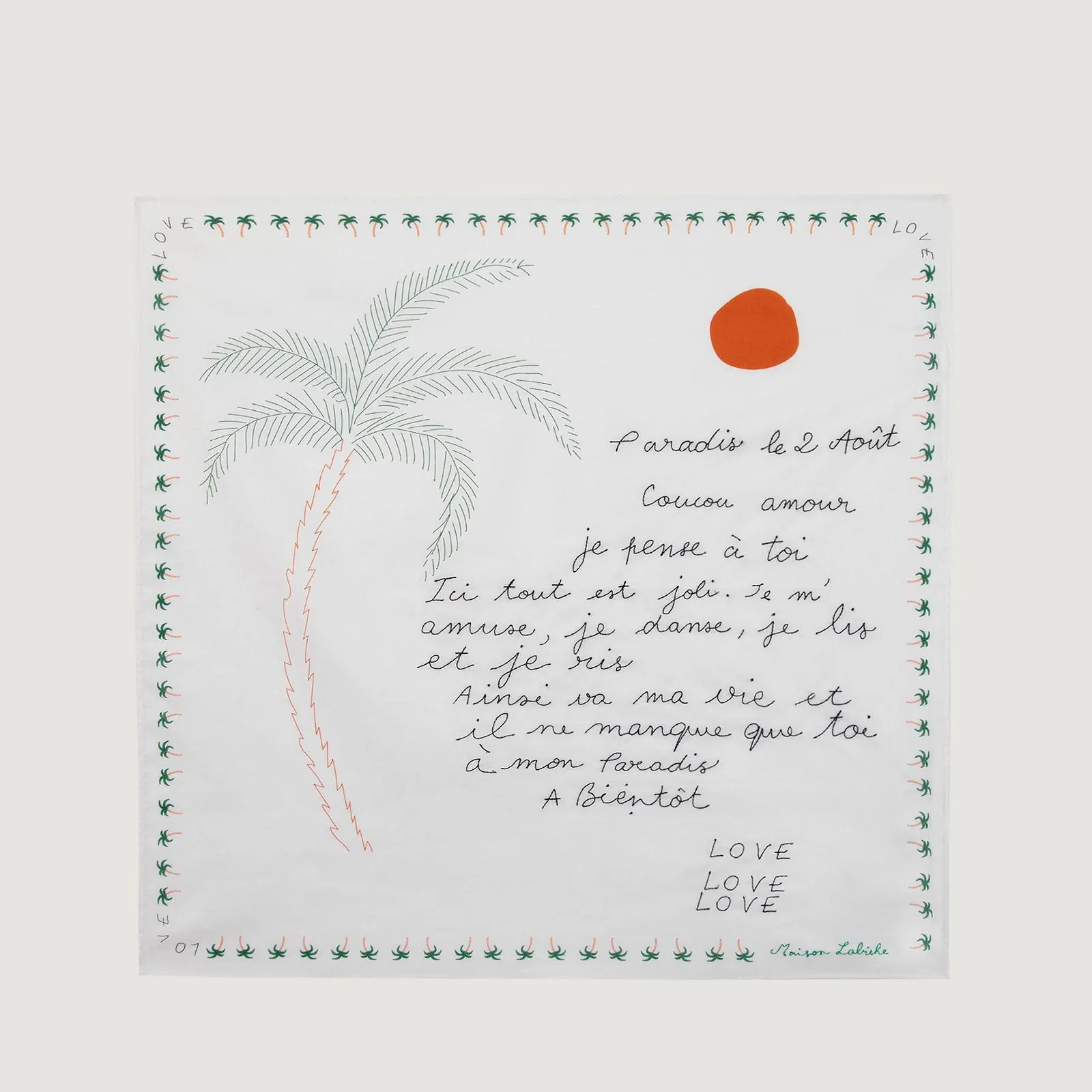 Guenot Postcard Scarf off white