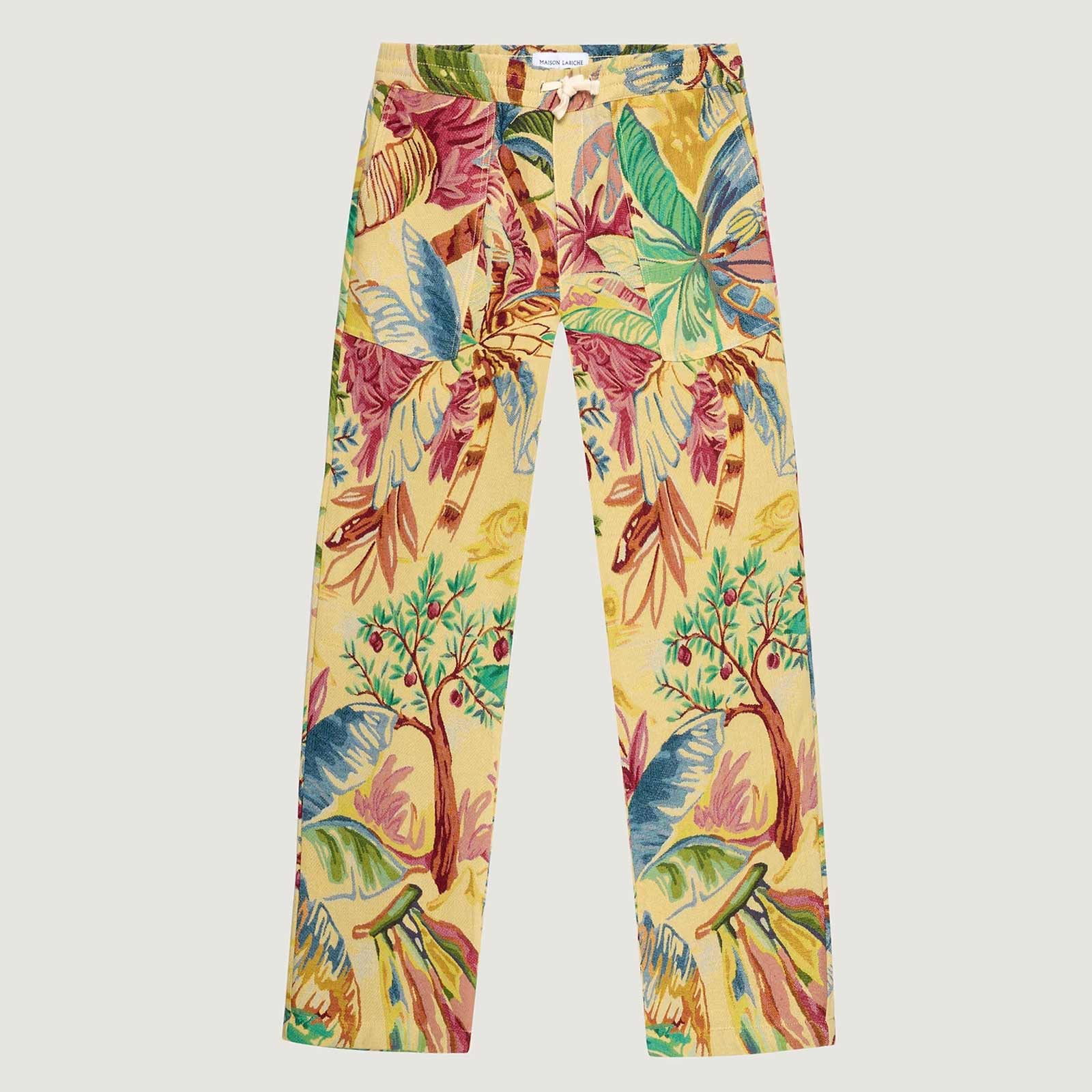 Guignier Pant palm tree jacquard