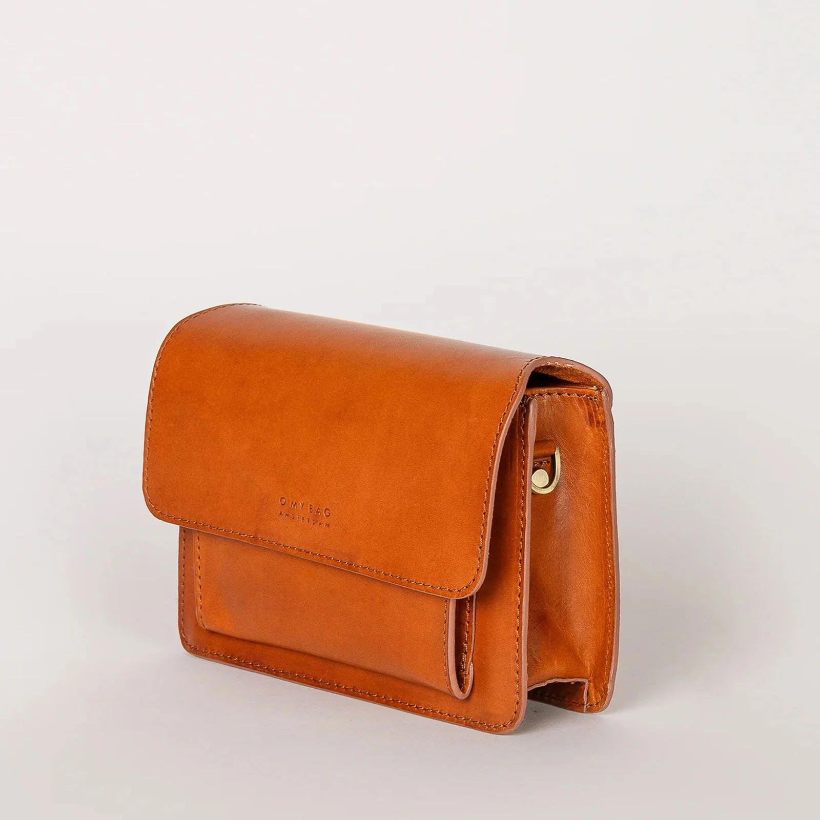 Harper Mini Classic Leather Bag cognac - Image 4