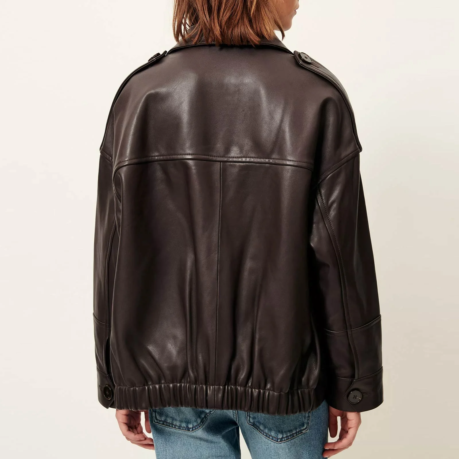 Harriboyd Leather Jacket coffee leather - Image 2
