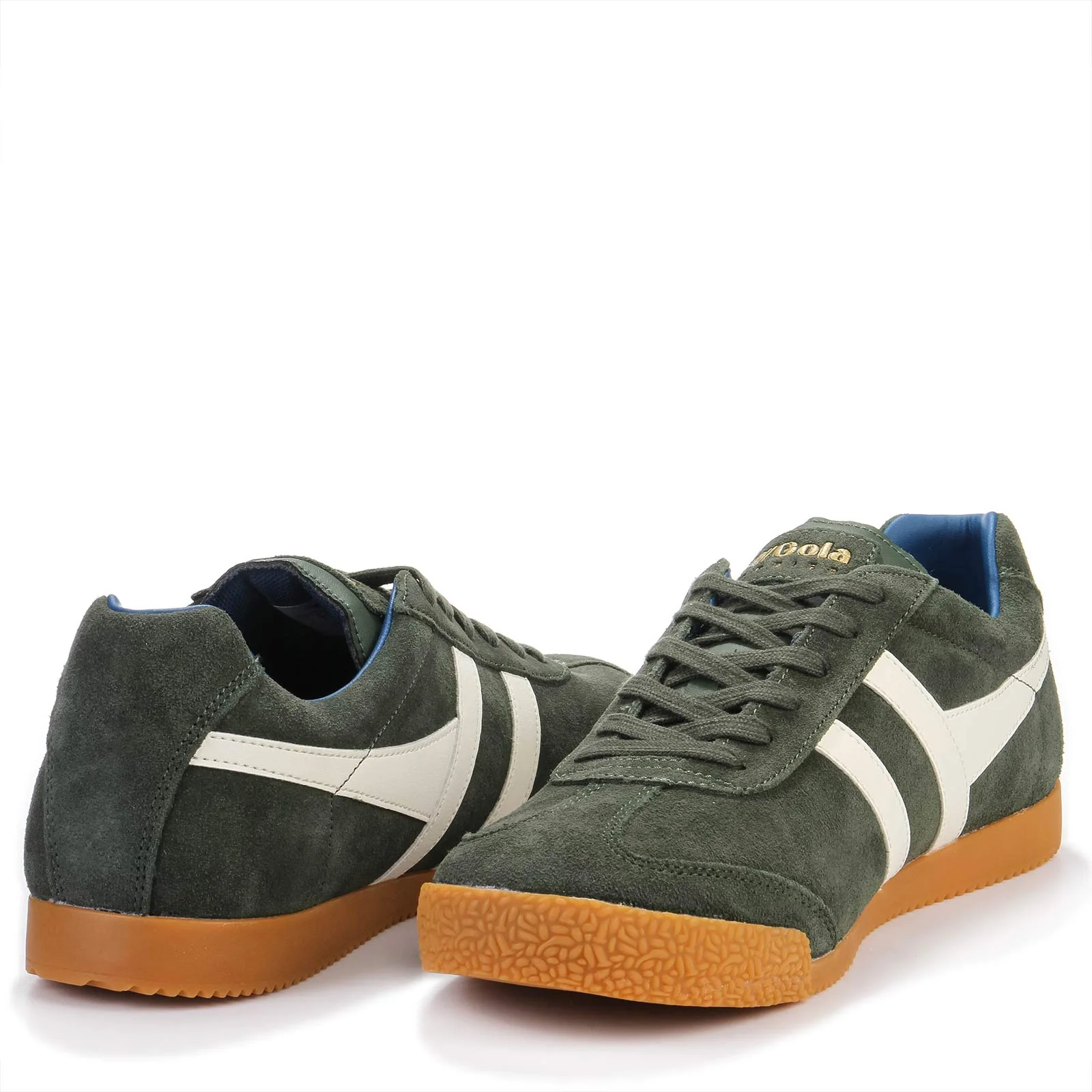 Harrier Suede dark khaki/off white/marine blue - Image 3