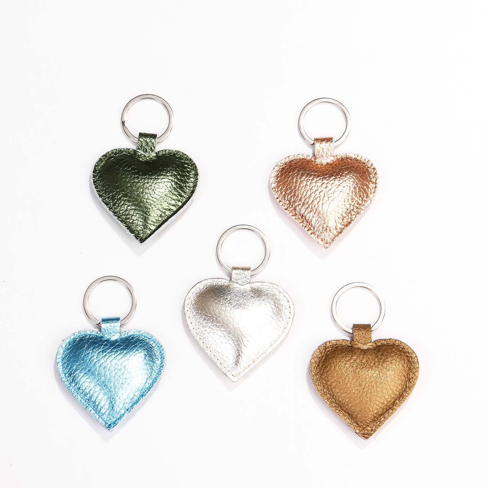 Heart Keyring metallic champagne - Image 2