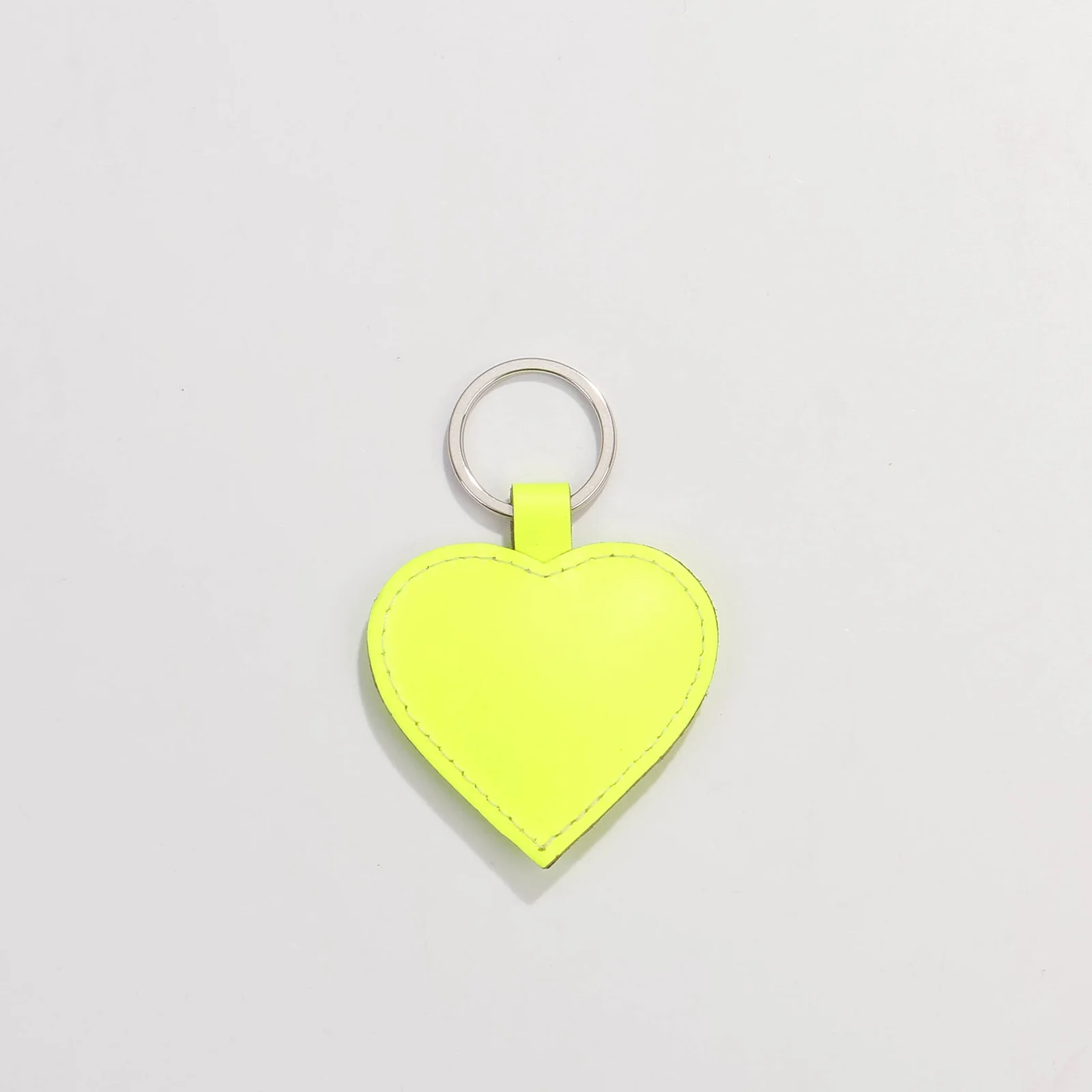 Heart Keyring neon yellow