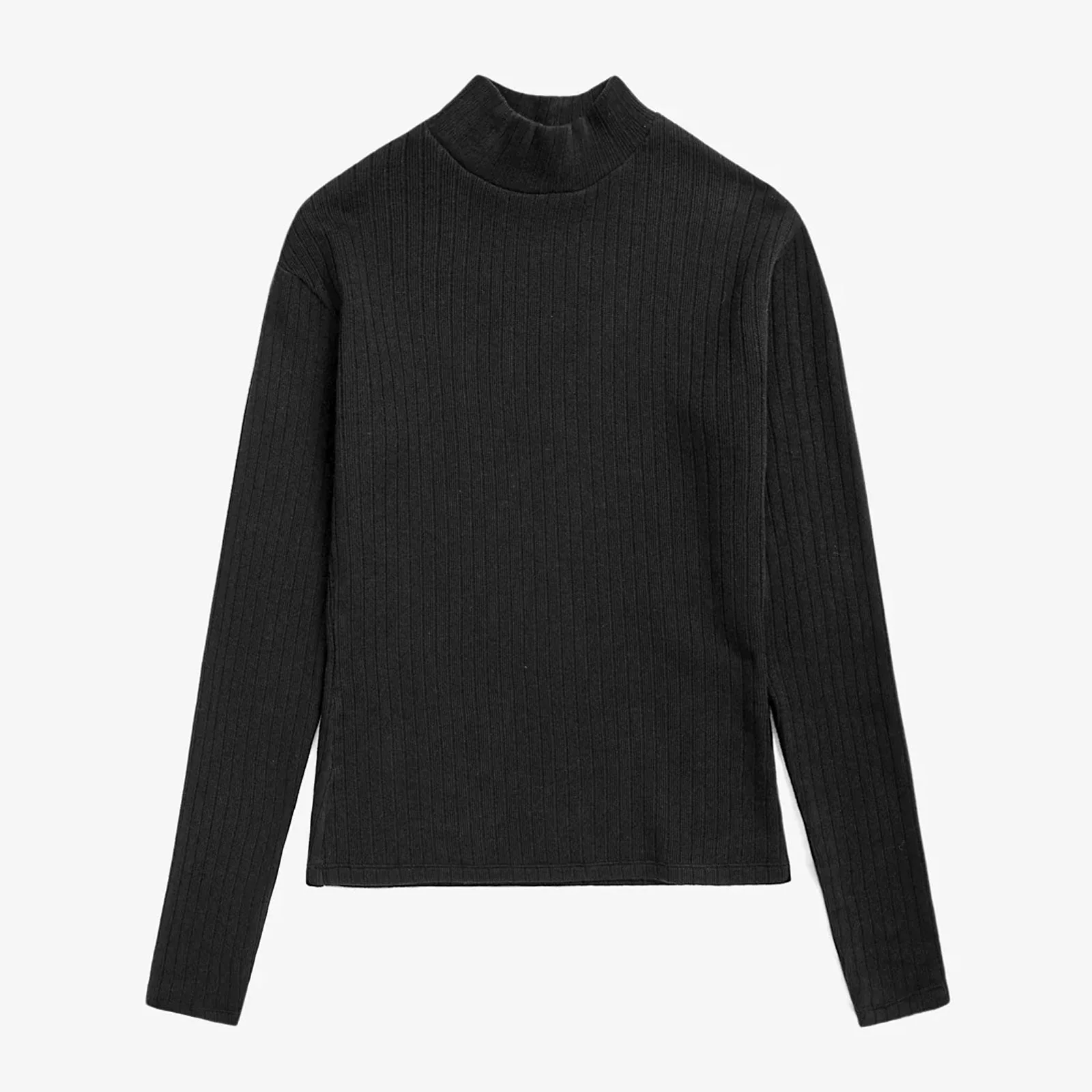 Heavy Ribbed Longsleeve true black