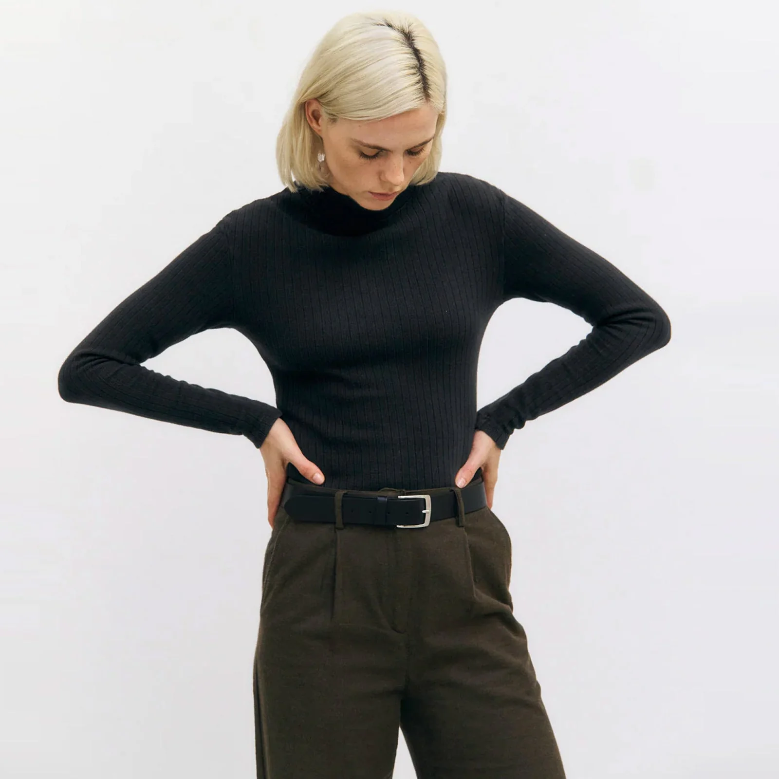 Heavy Ribbed Longsleeve true black - Image 2