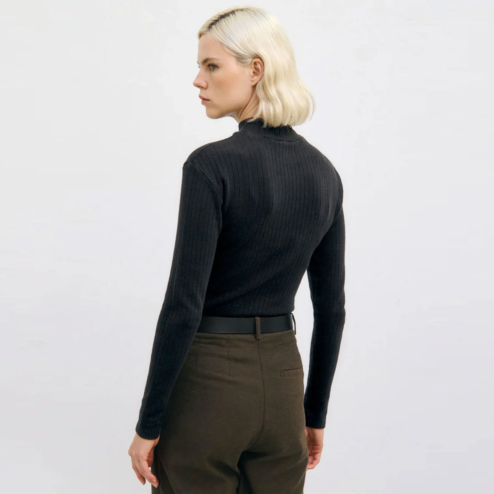 Heavy Ribbed Longsleeve true black - Image 3