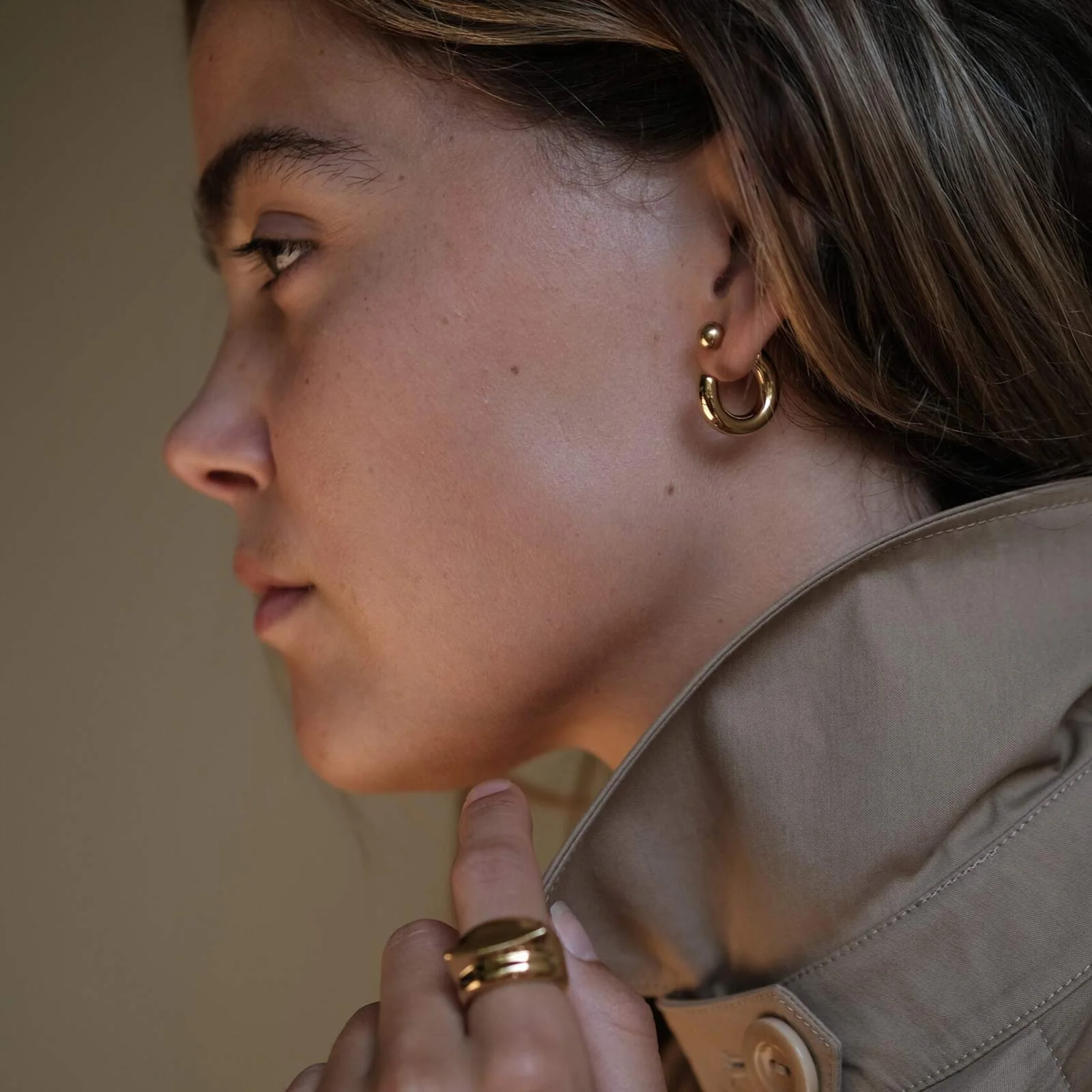 Hoopdot Earrings gold - Image 3
