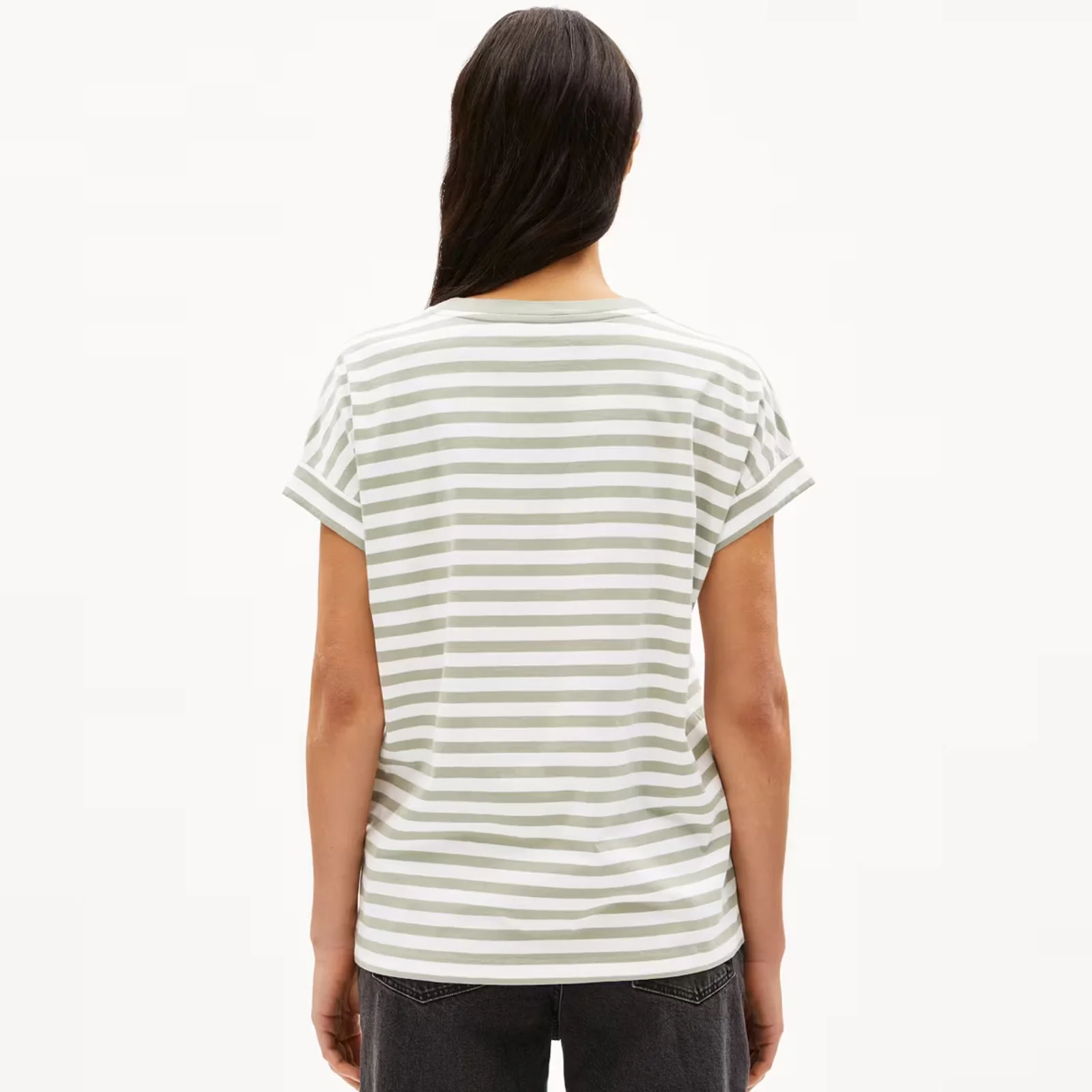 Idaara Stripes Tee white seagreen - Image 2
