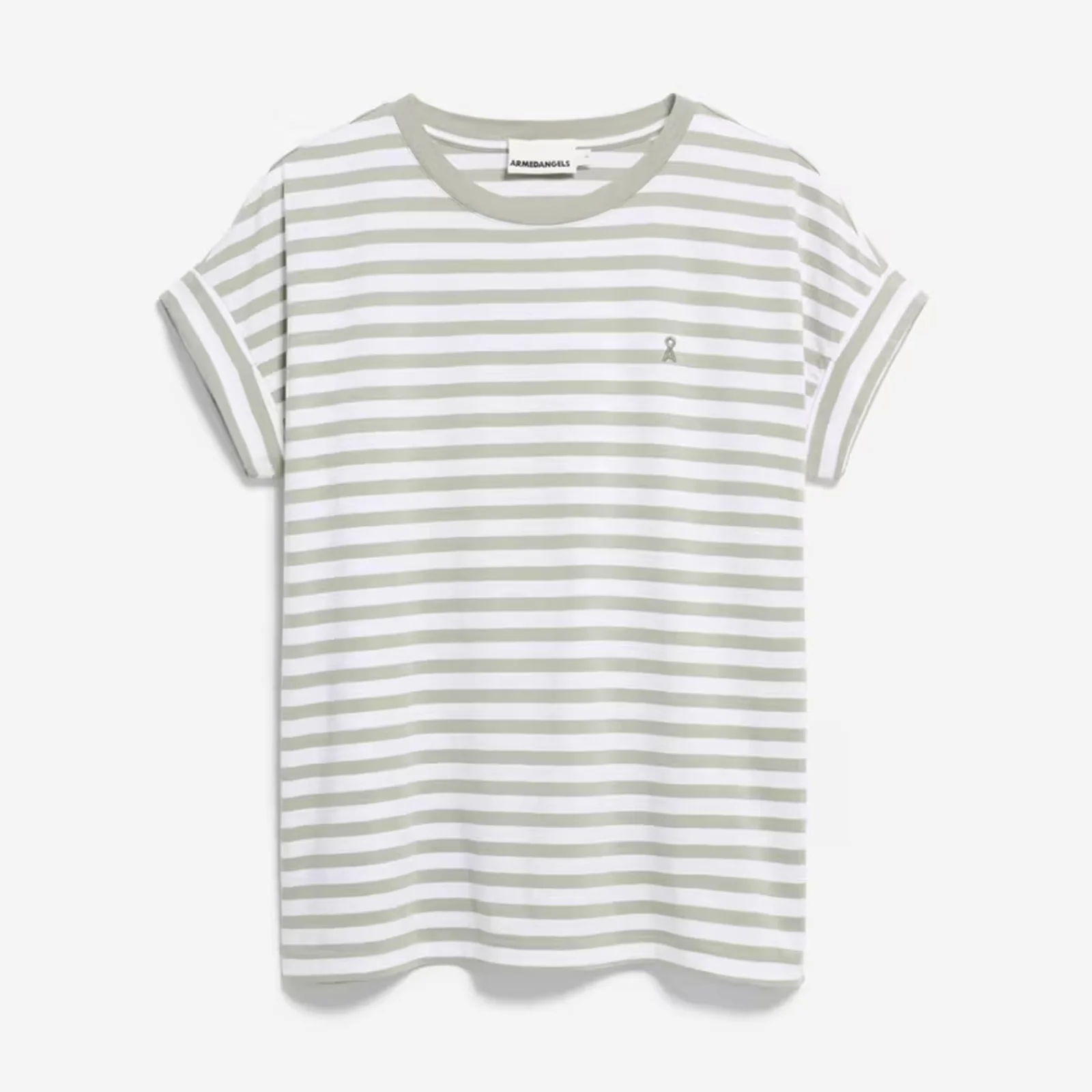 Idaara Stripes Tee white seagreen - Image 4