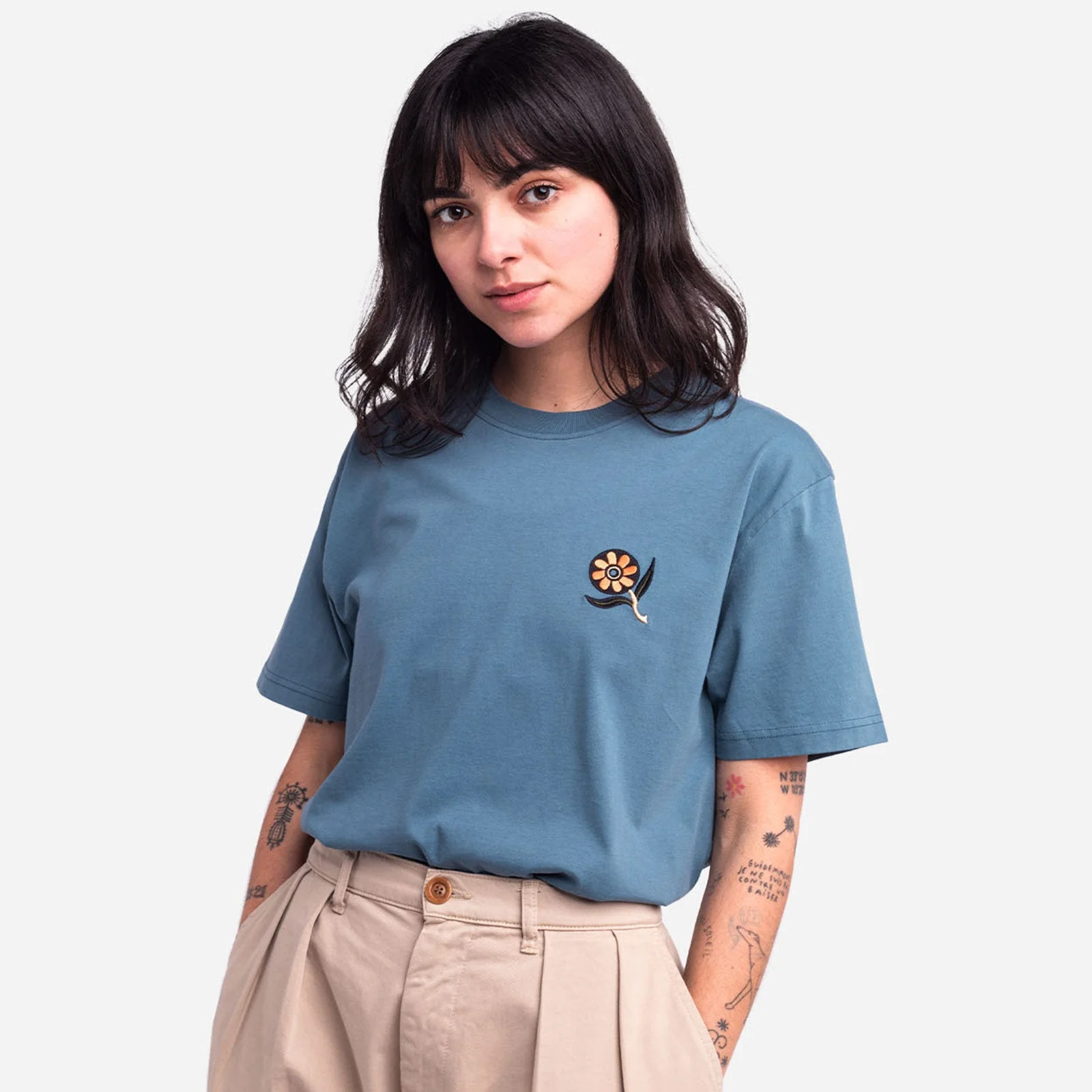 Ikeba T-Shirt steel blue - Image 3