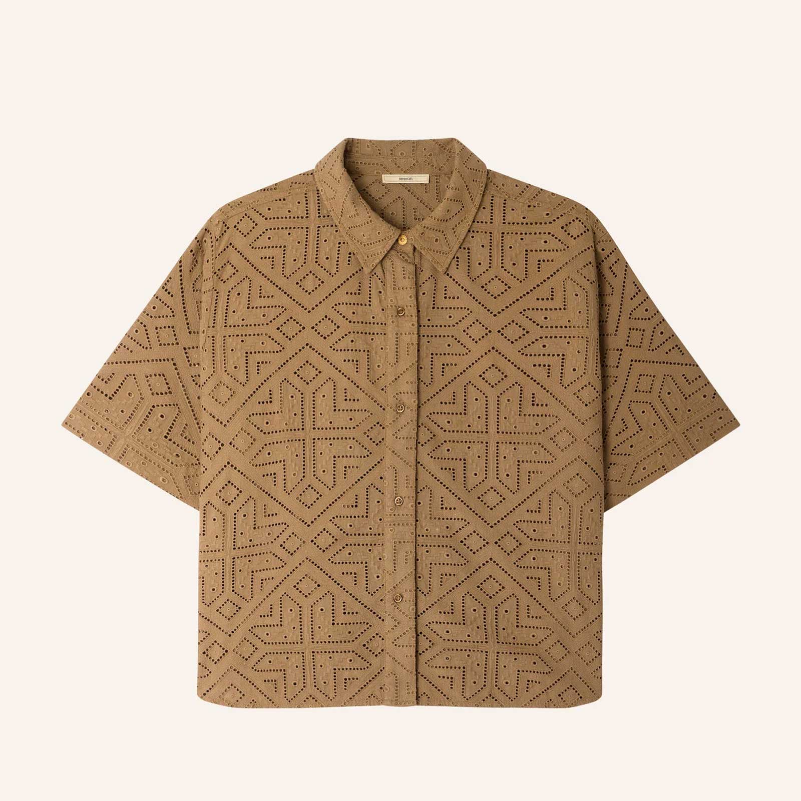 Kaia Embroidered Shirt pampa - Image 5