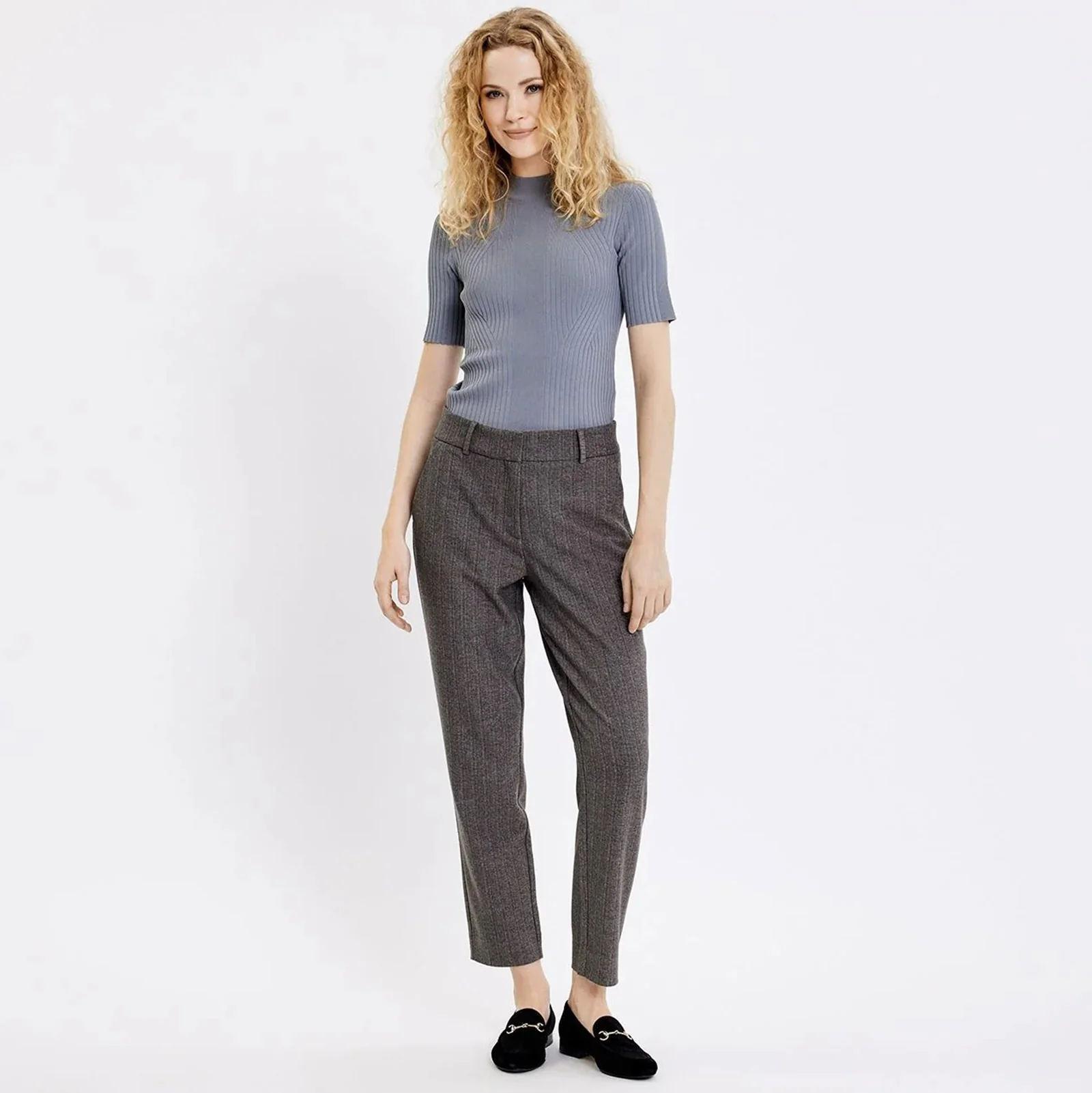 KaisaFV Ankle 872 Pants cool taupe melange - Image 2