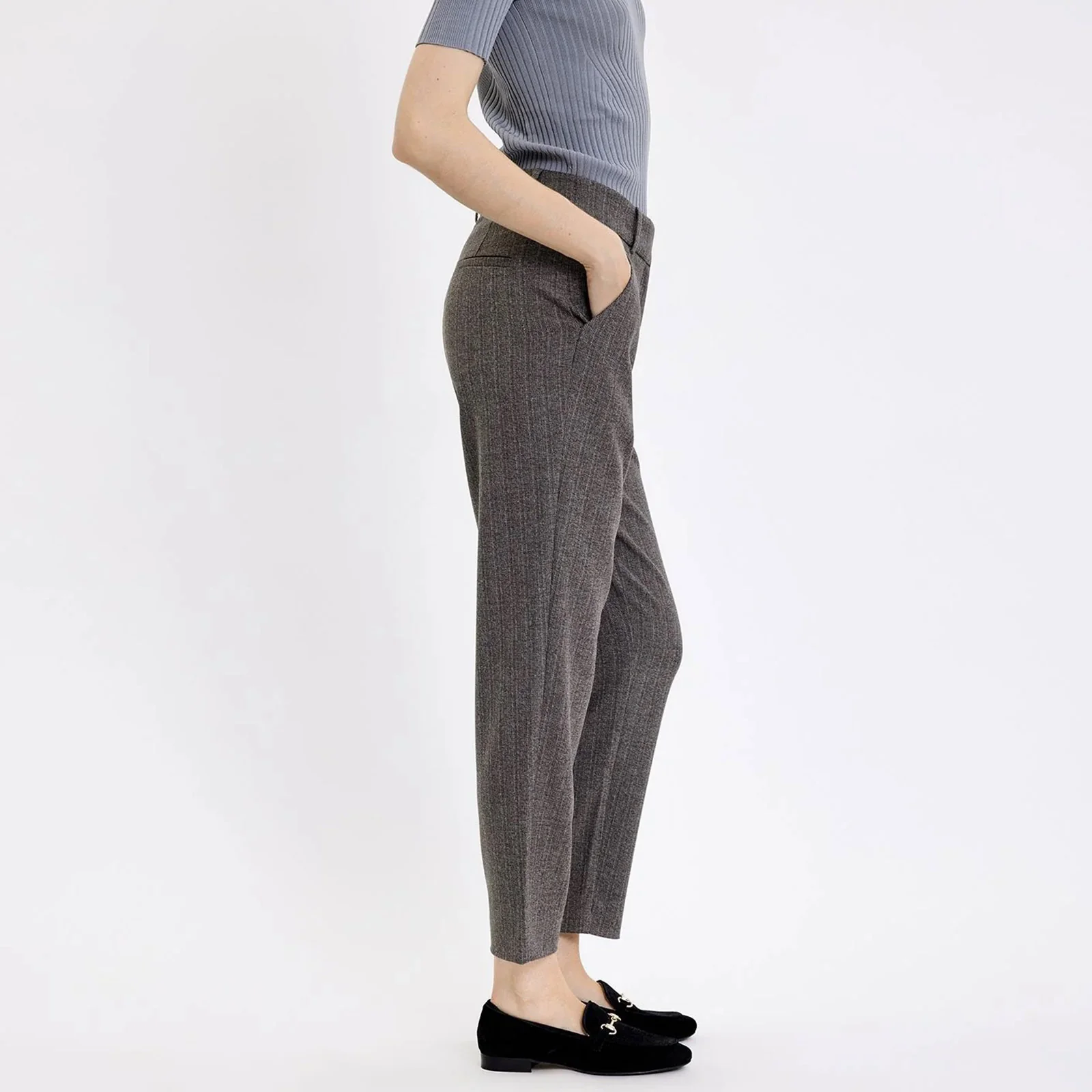 KaisaFV Ankle 872 Pants cool taupe melange - Image 4