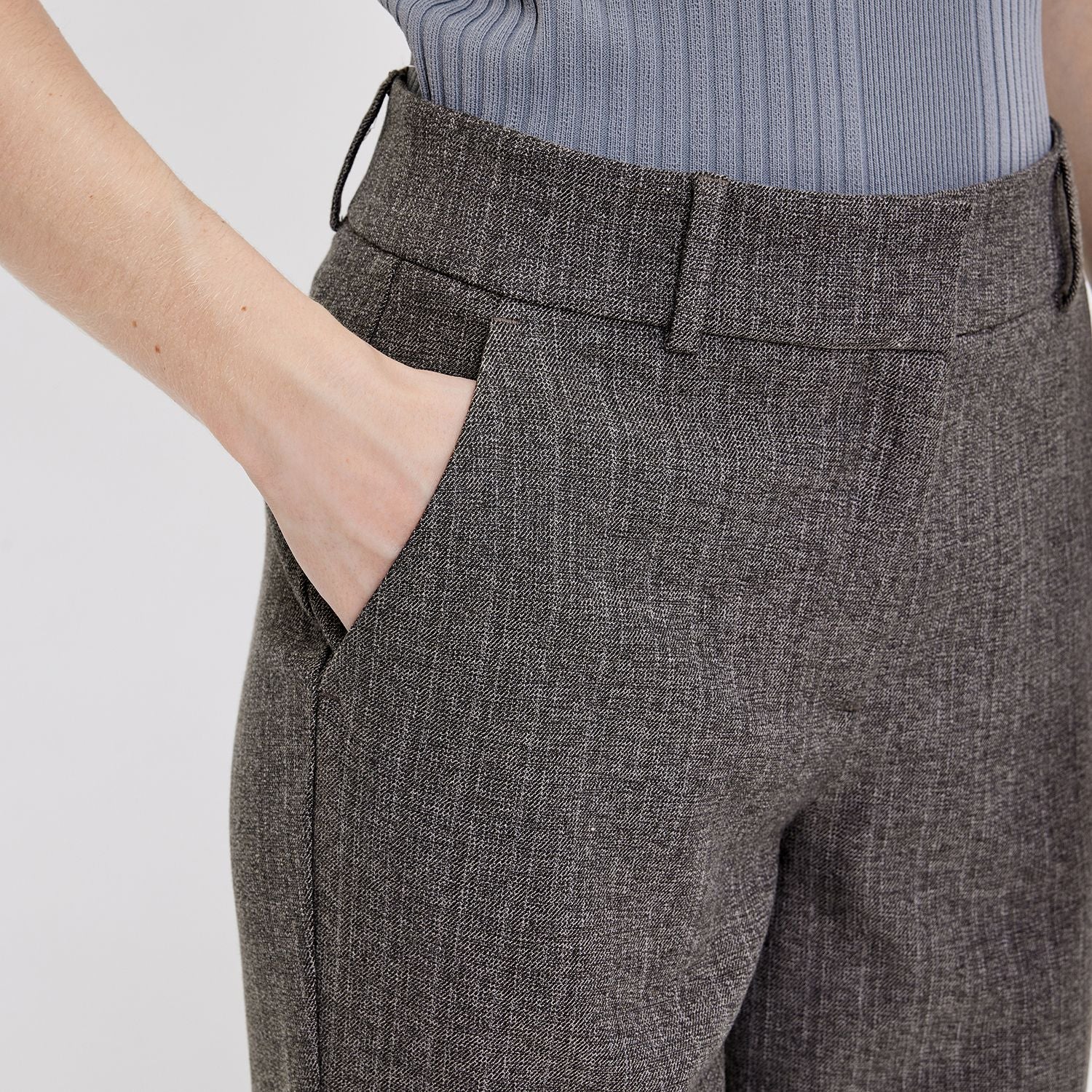 KaisaFV Ankle 872 Pants cool taupe melange - Image 7