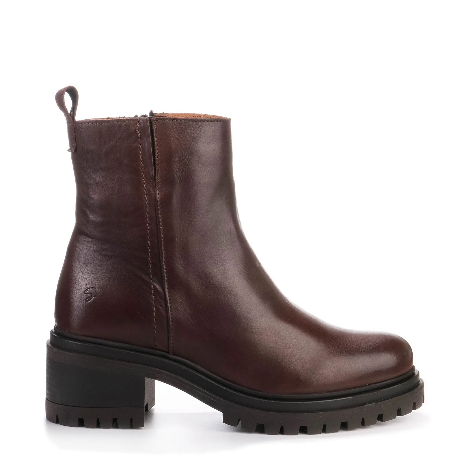 Katie Elevated Leather Boots ebony