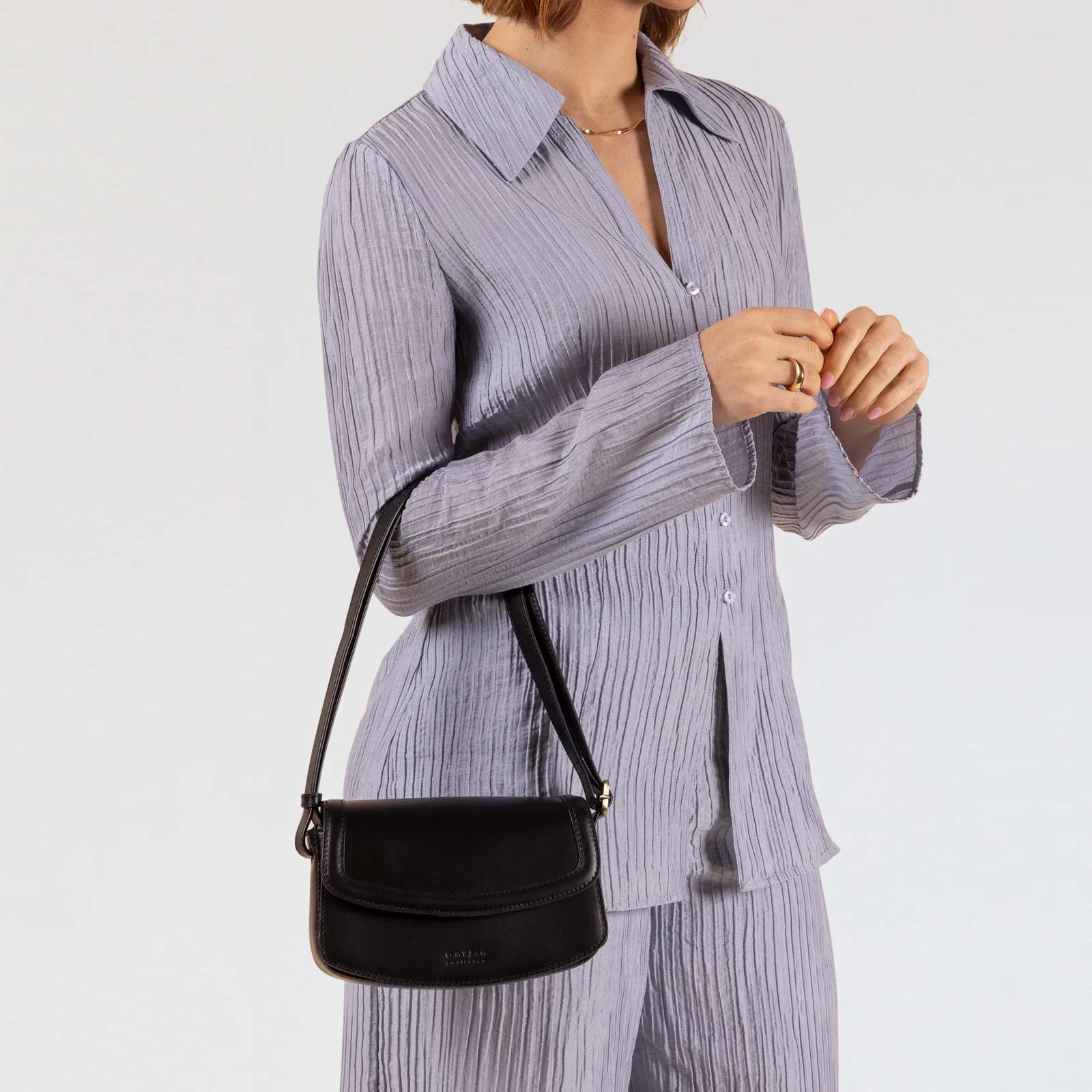 Kendalini Classic Leather Bag black - Image 3