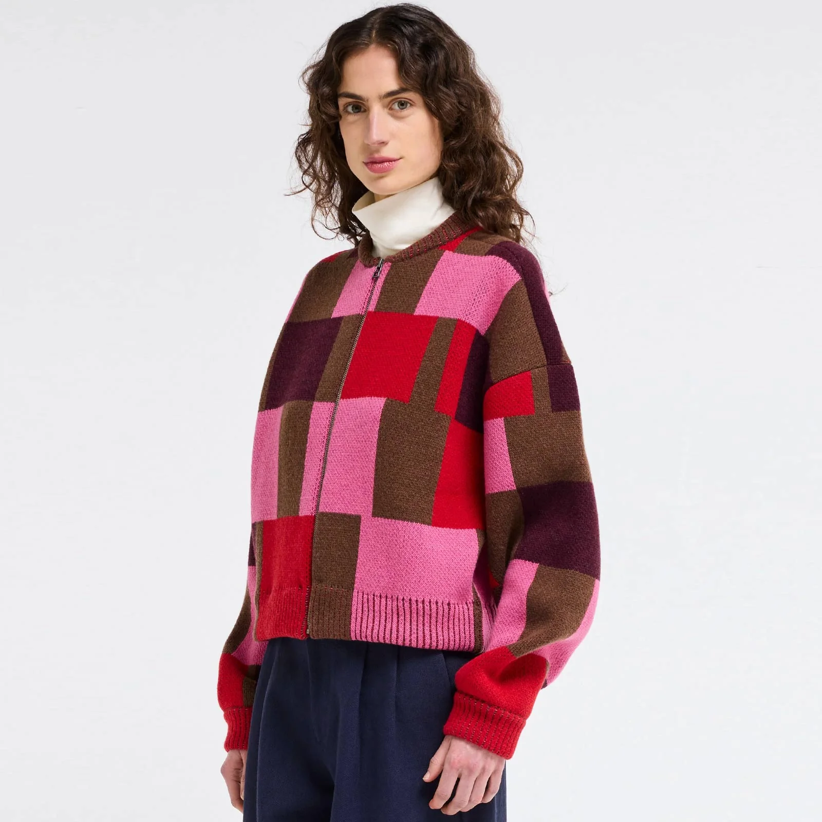 Kent Boxy-Fit Bomber Jacket pink