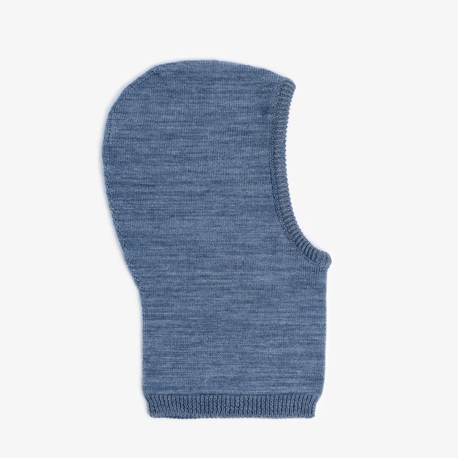 Knit Hood washed blue