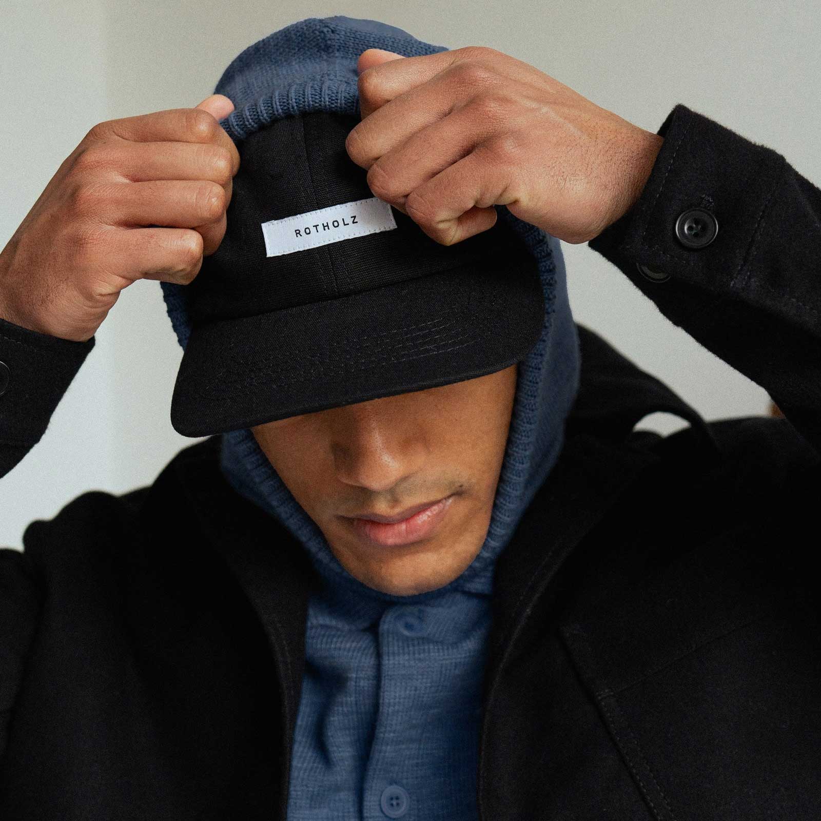 Knit Hood washed blue - Image 3
