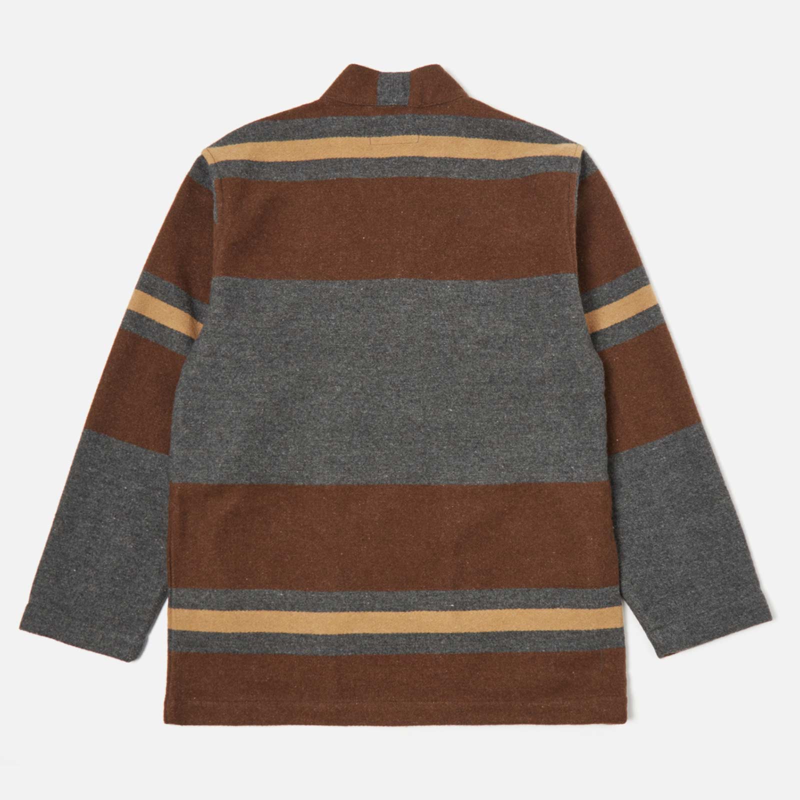 Kyoto Work Jacket Blanket Wool Mix charcoal stripe - Image 3