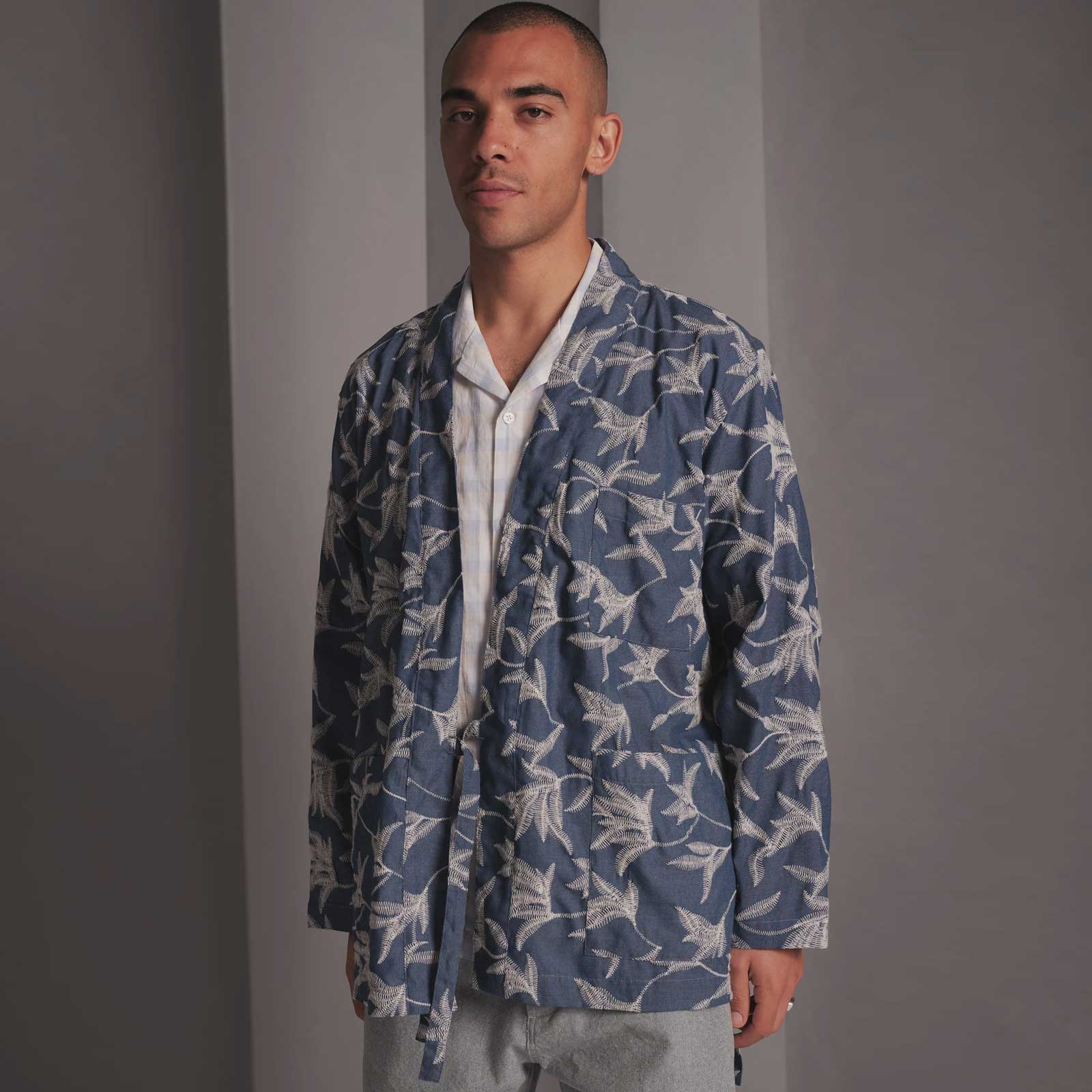 Kyoto Work Jacket Summer Jungle Cotton indigo - Image 3