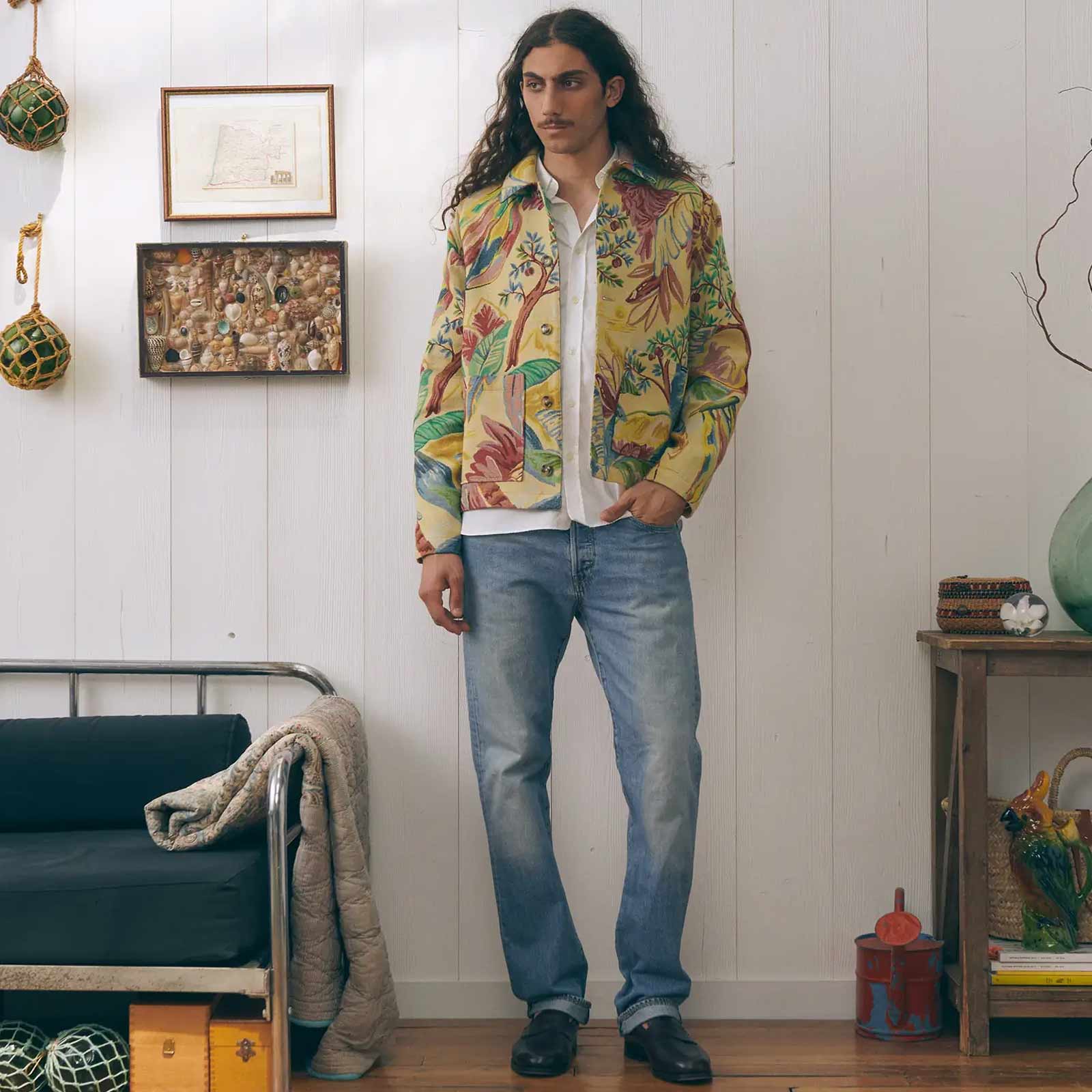 Le Monnier Overshirt palm tree jacq - Image 3