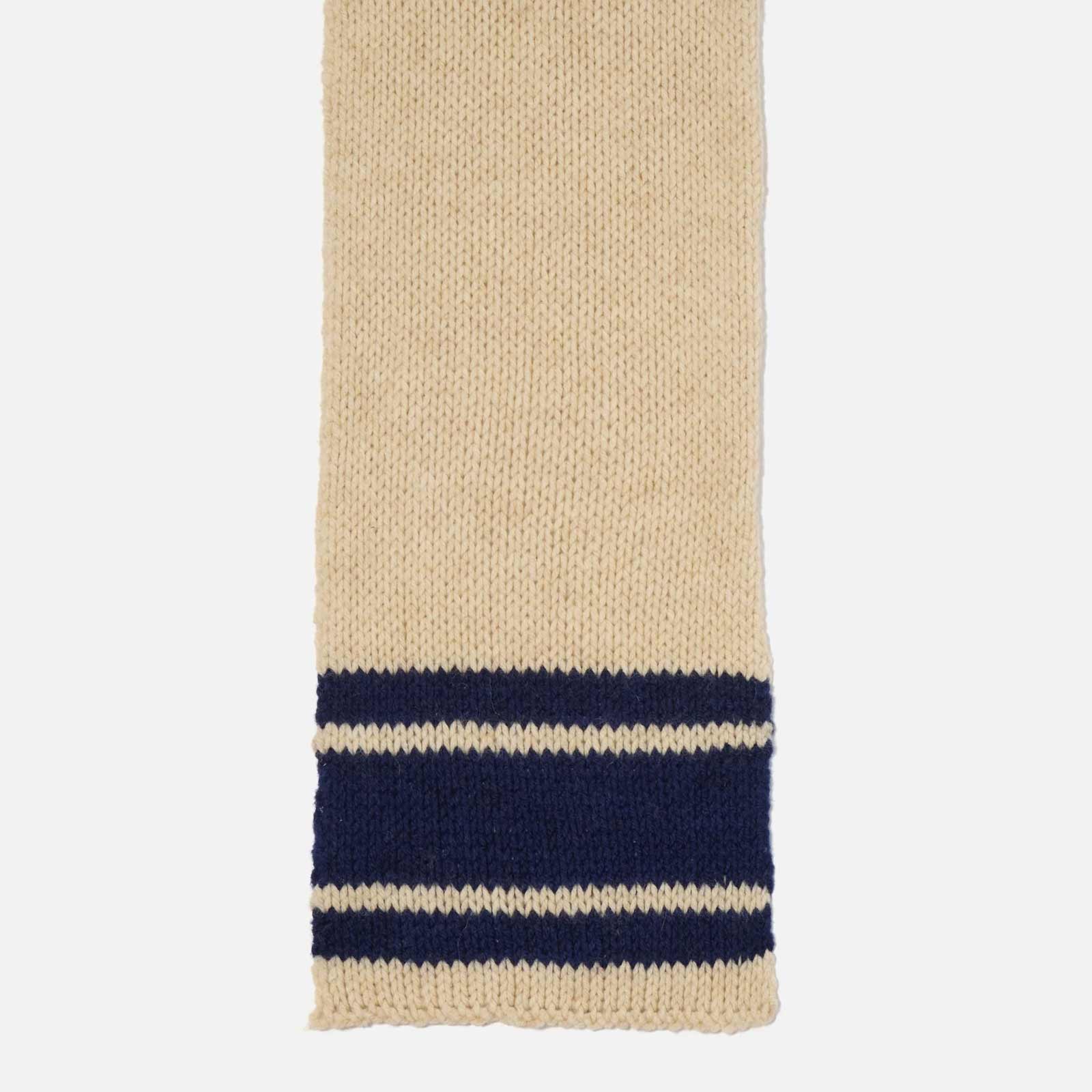 Lenny Chunky Knit Stripe Scarf sand - Image 2