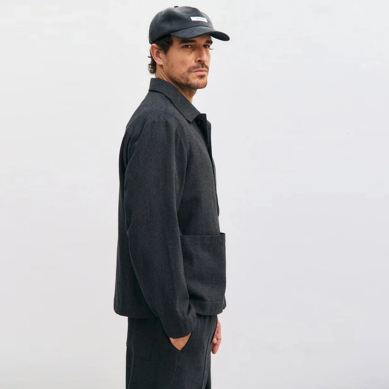 Light Overjacket herringbone grey - Image 4