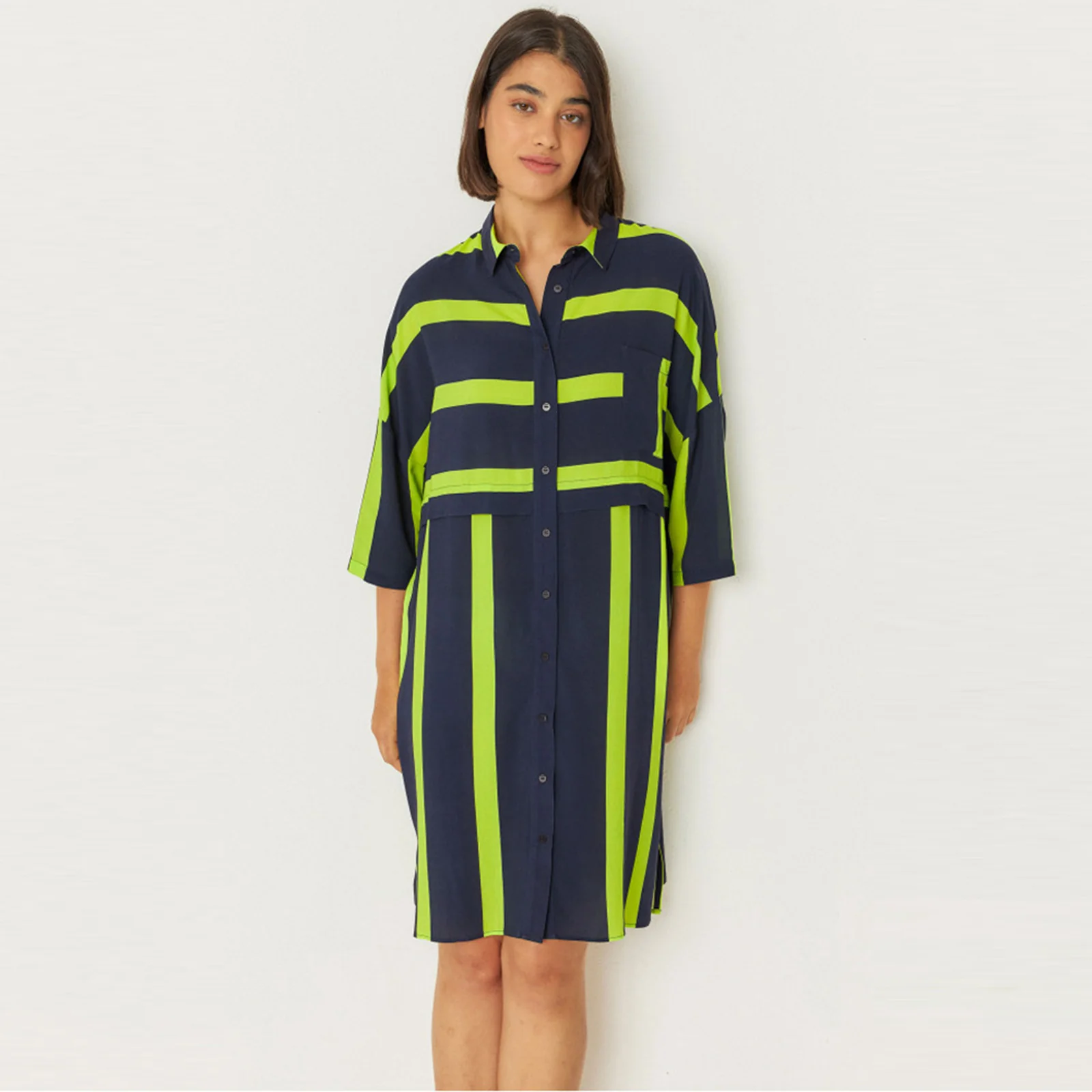 Lisabe Dress stripes blue