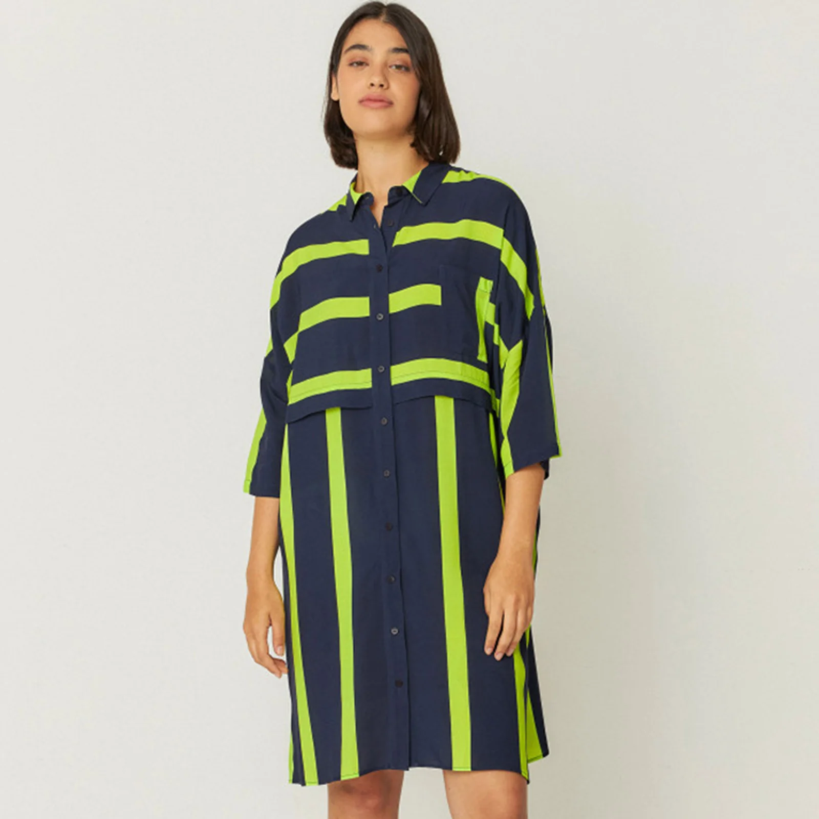 Lisabe Dress stripes blue - Image 2
