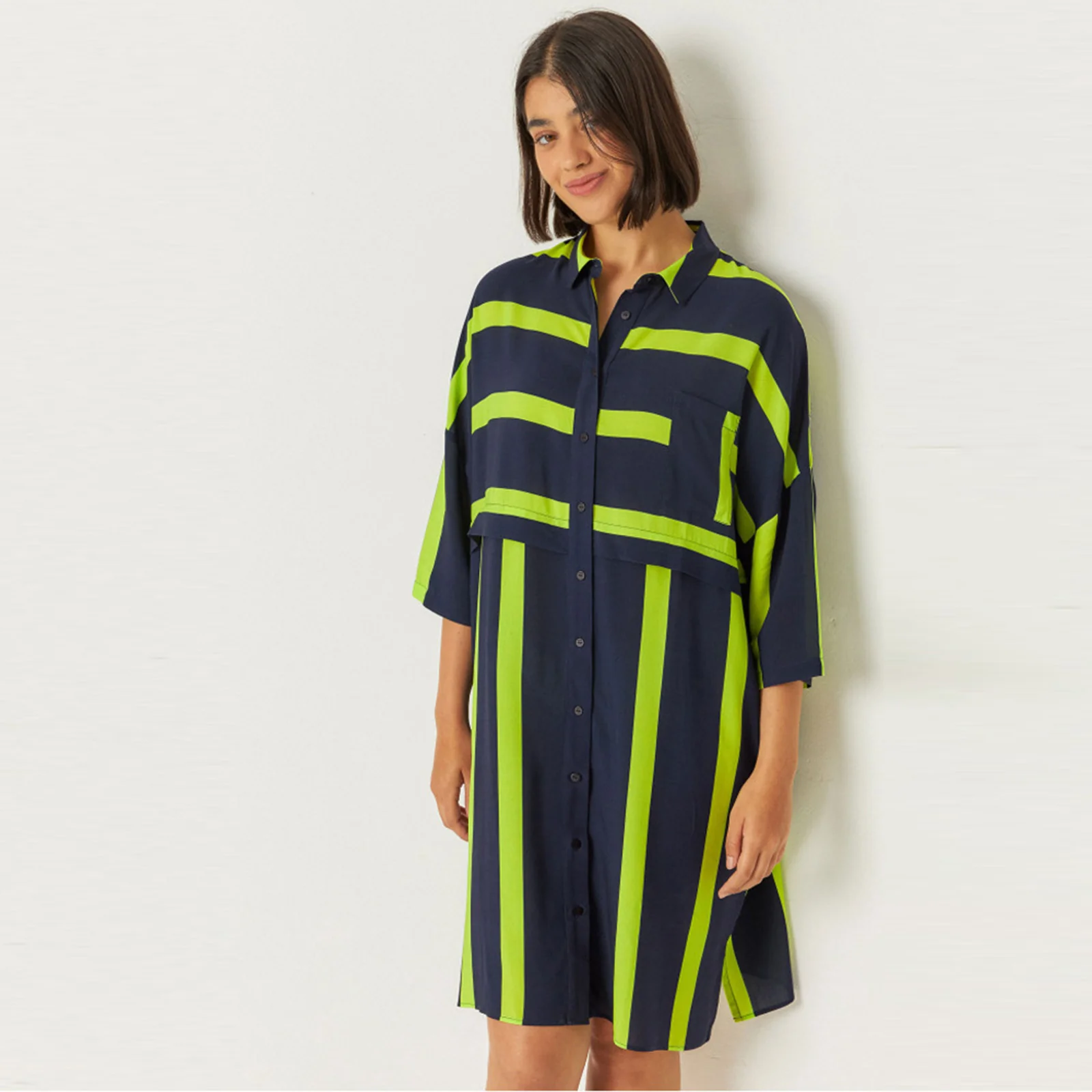 Lisabe Dress stripes blue - Image 3