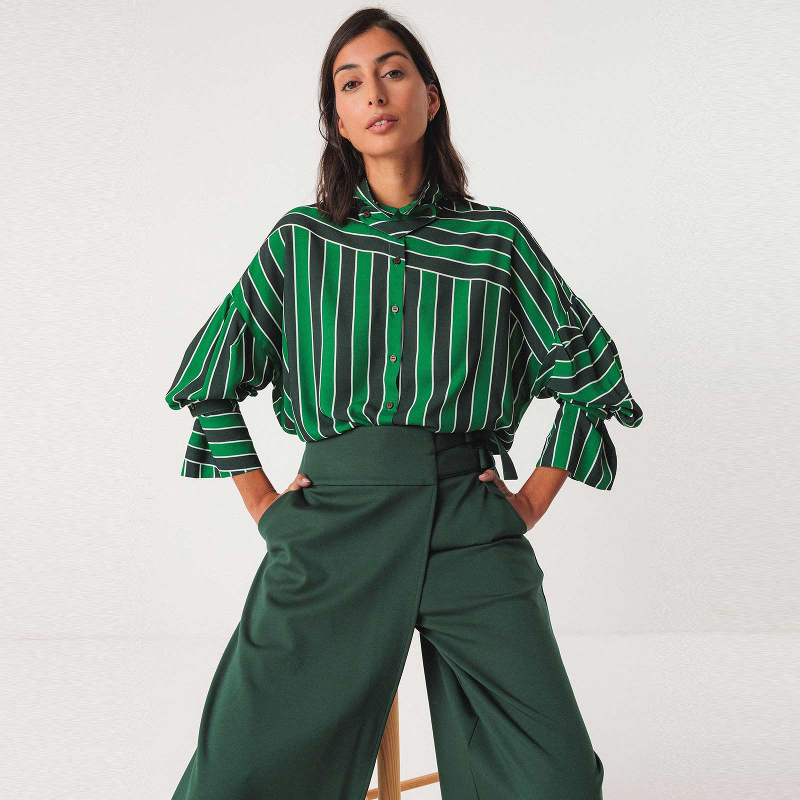 Lone Shirt green stripes