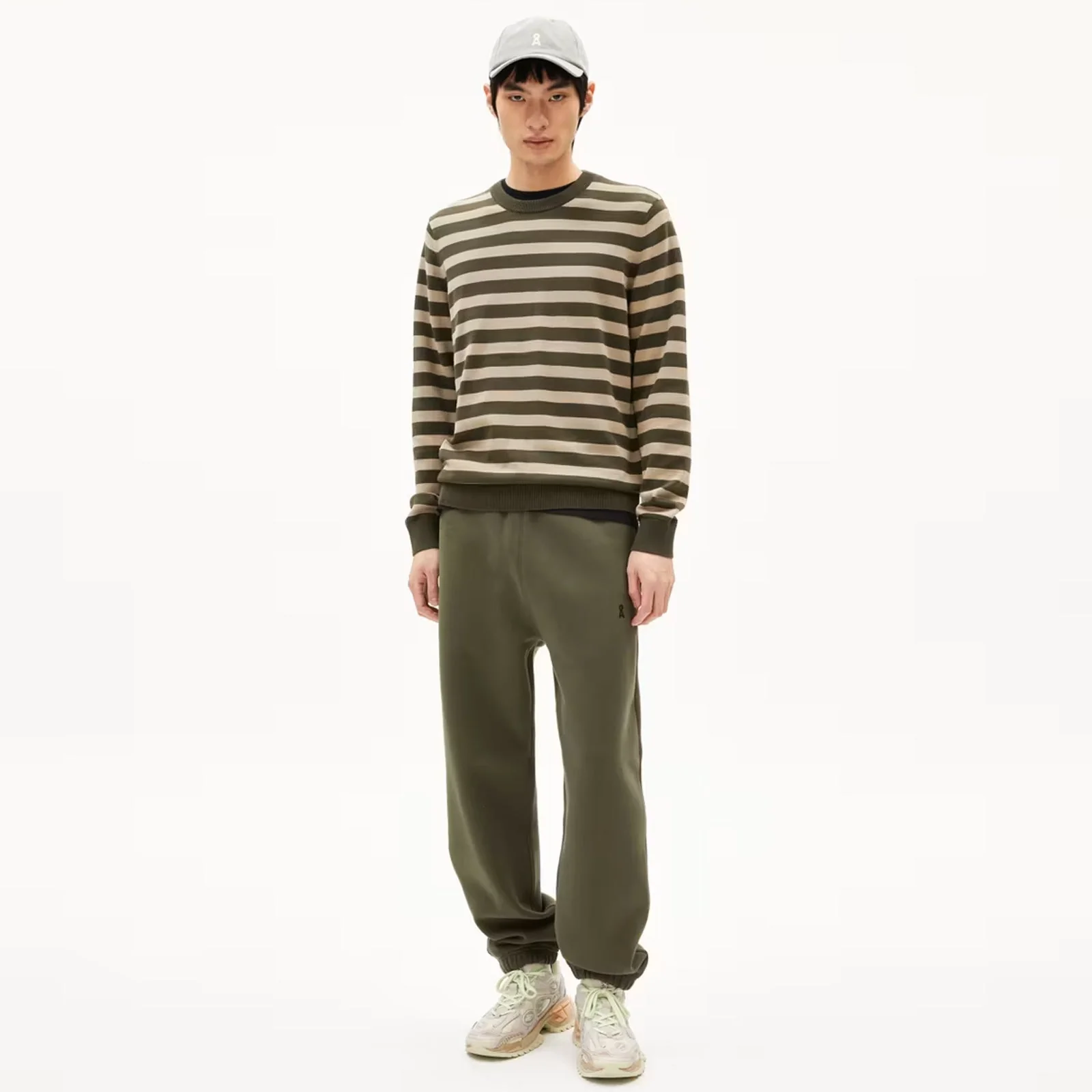 Loukaa Fine Stripes Jumper forest pine/light sage - Image 3