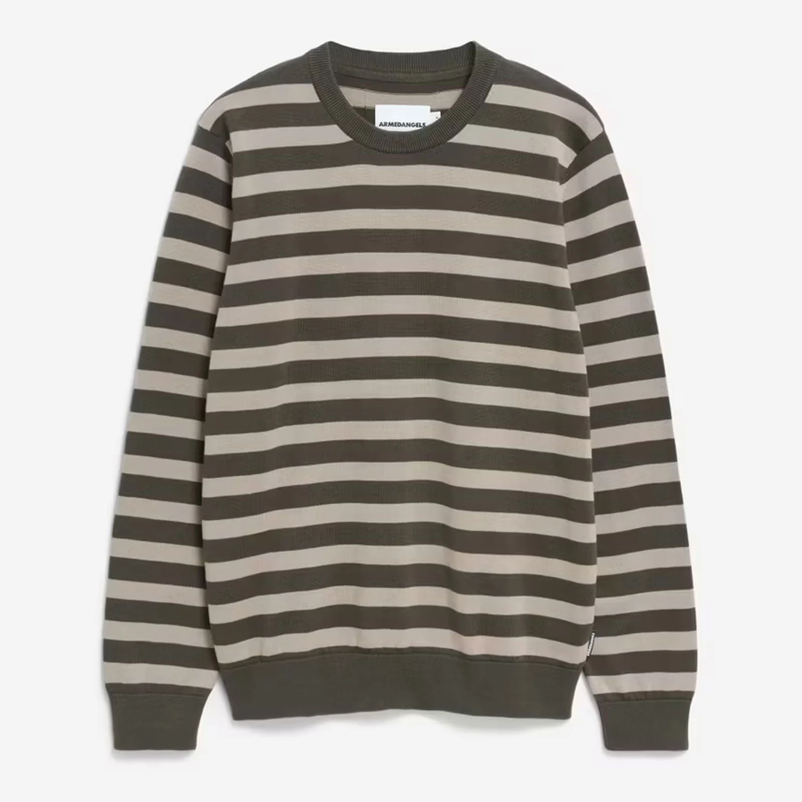 Loukaa Fine Stripes Jumper forest pine/light sage - Image 4