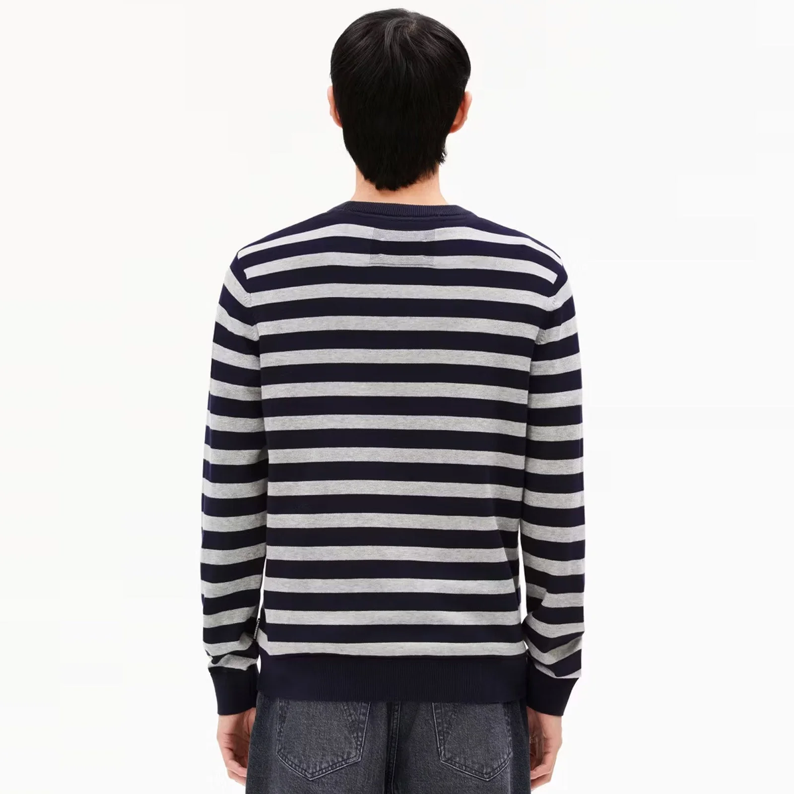 Loukaa Fine Stripes Jumper night sky/silver melange - Image 2