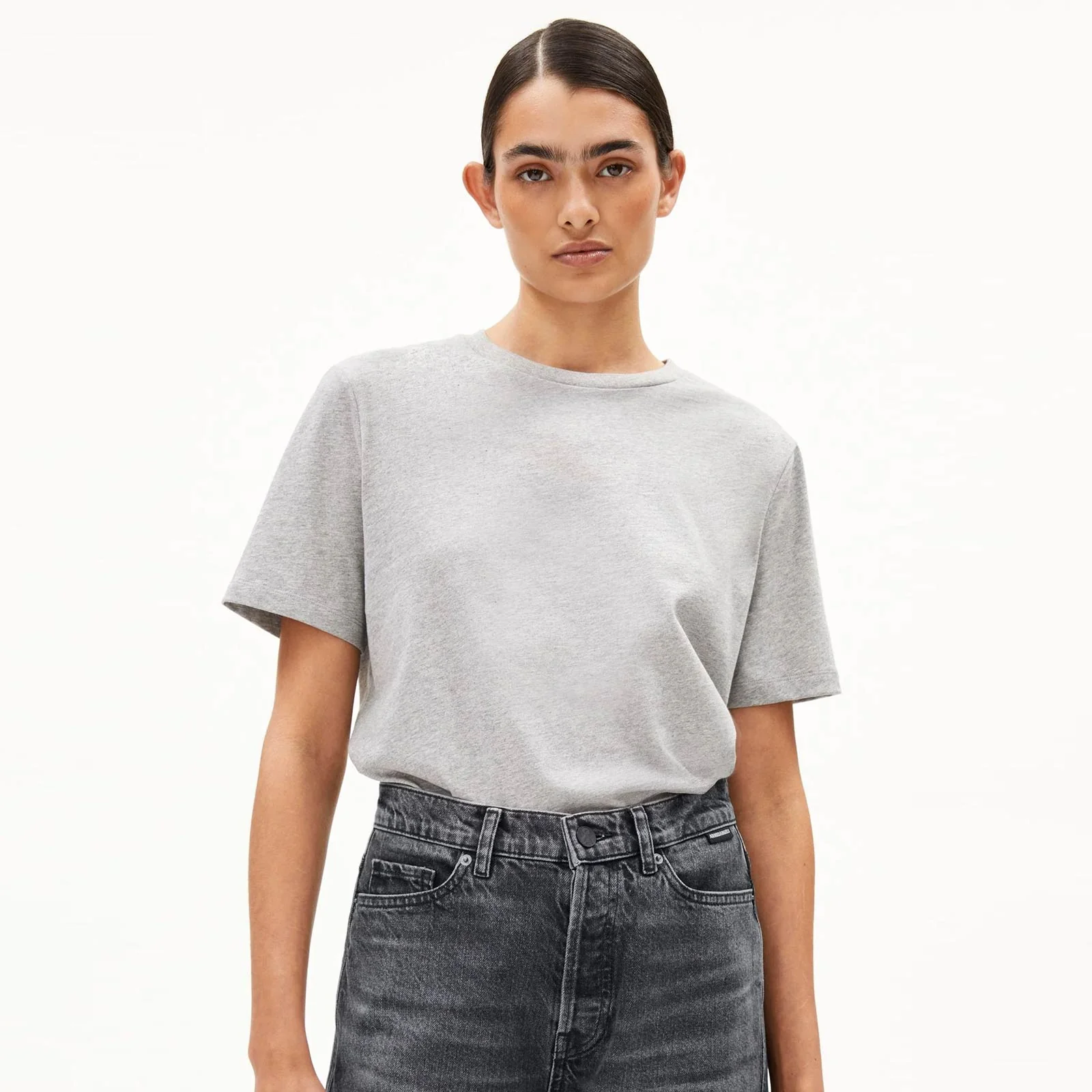 Lualaa T-Shirt silver melange