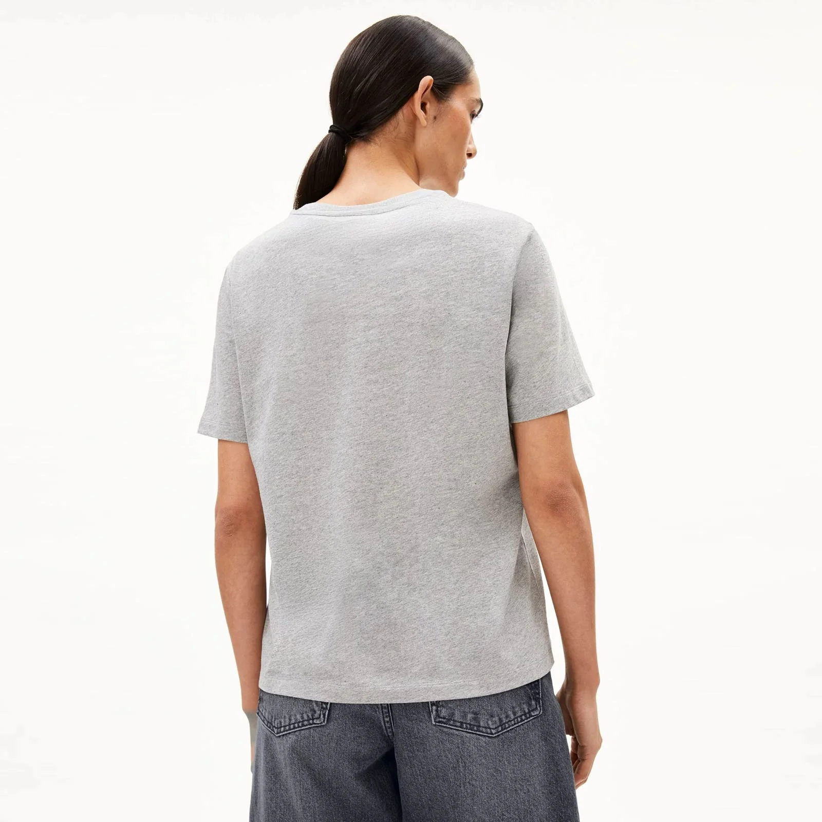 Lualaa T-Shirt silver melange - Image 2