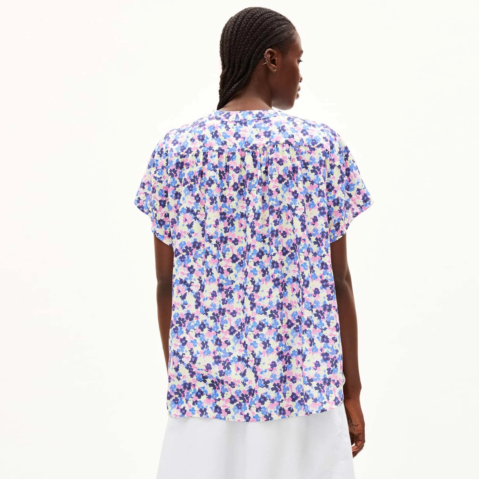 Maaike Multi Floral Blouse light lime - Image 3