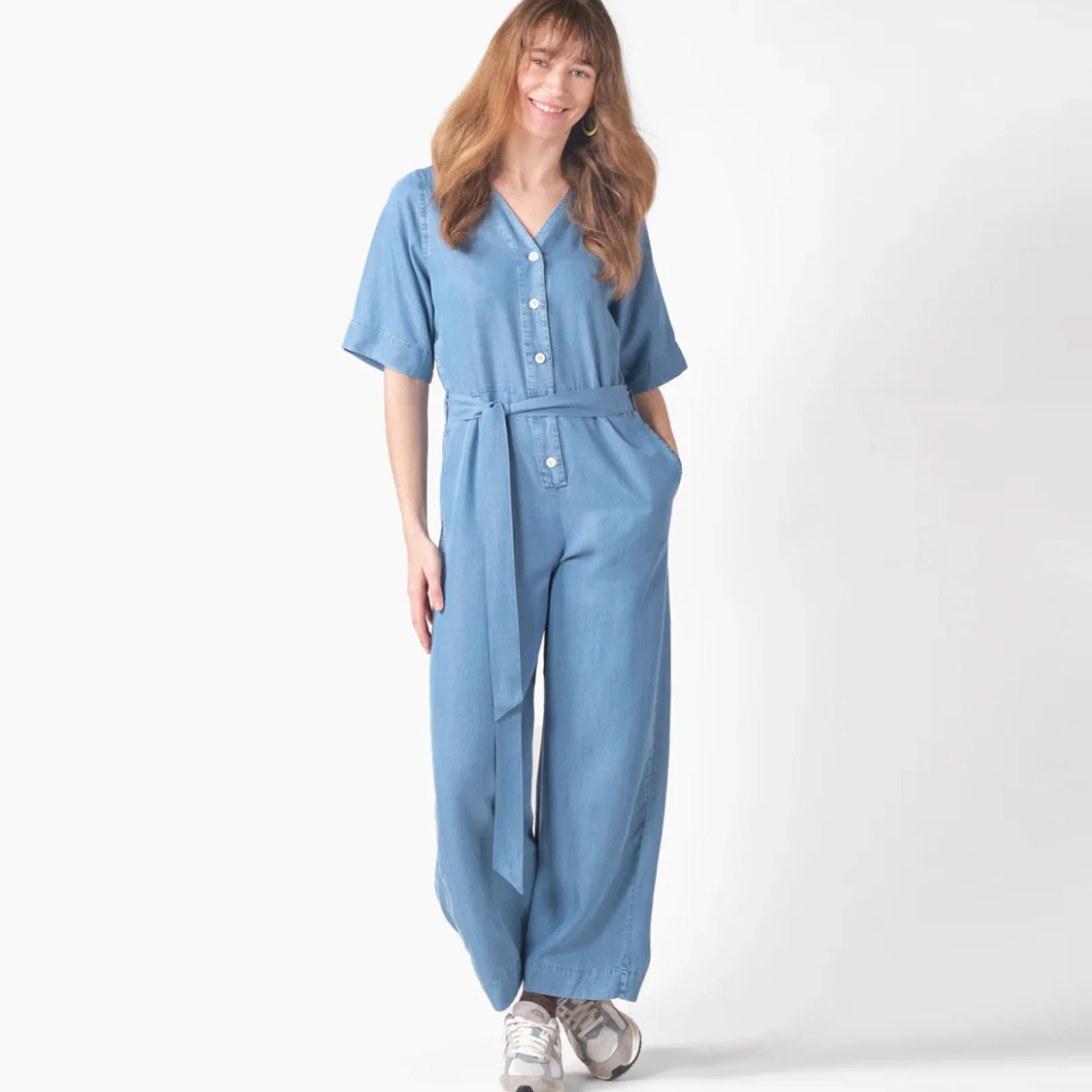 Marna Jumpsuit light blue chambrey