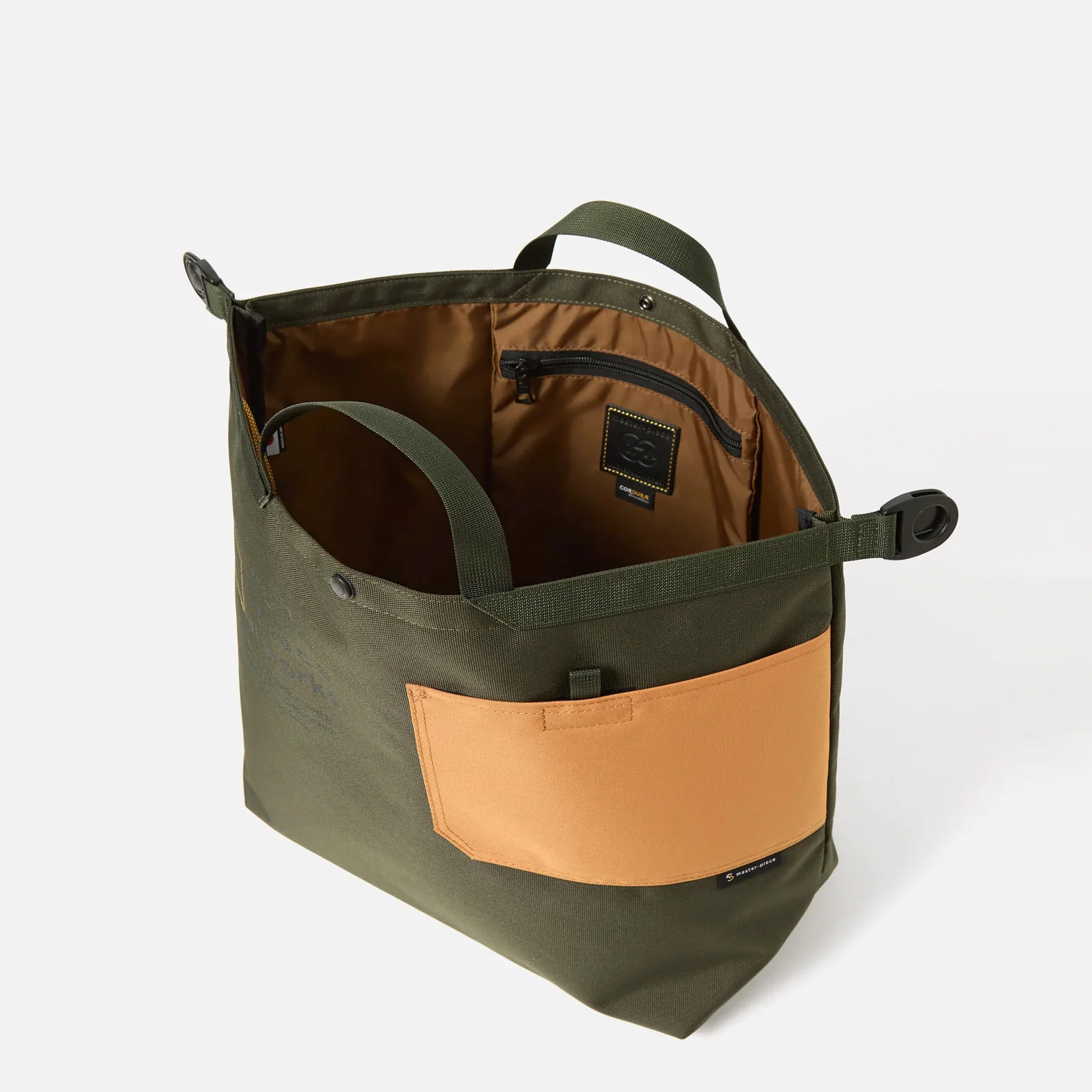 master-piece x Universal Works Large Tote Bag olive - Image 3
